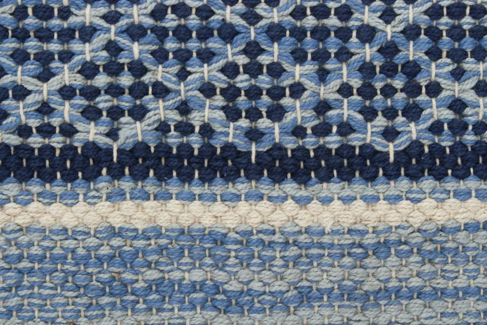 Rag rug - Visby (blue)
