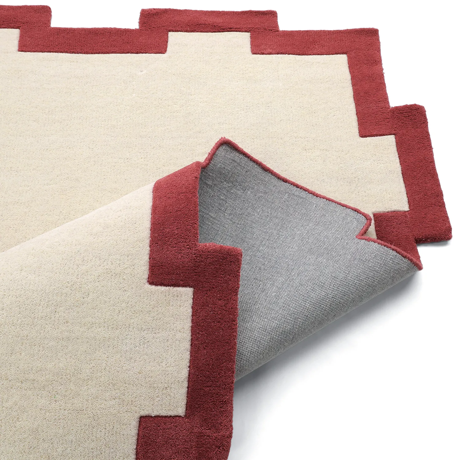 Wool rug - Agra Hand Tufted Wool Premium (cream/red)