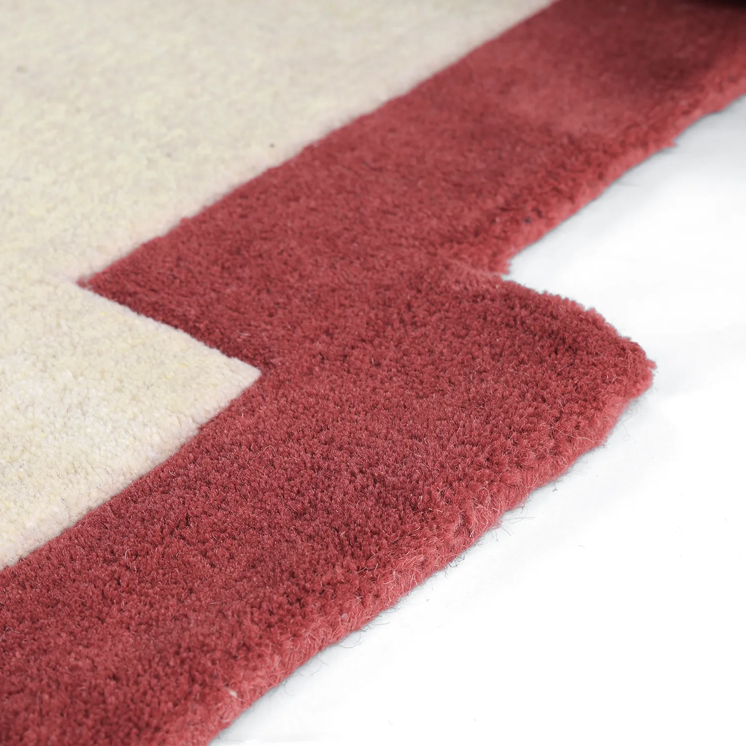 Wool rug - Agra Hand Tufted Wool Premium (cream/red)