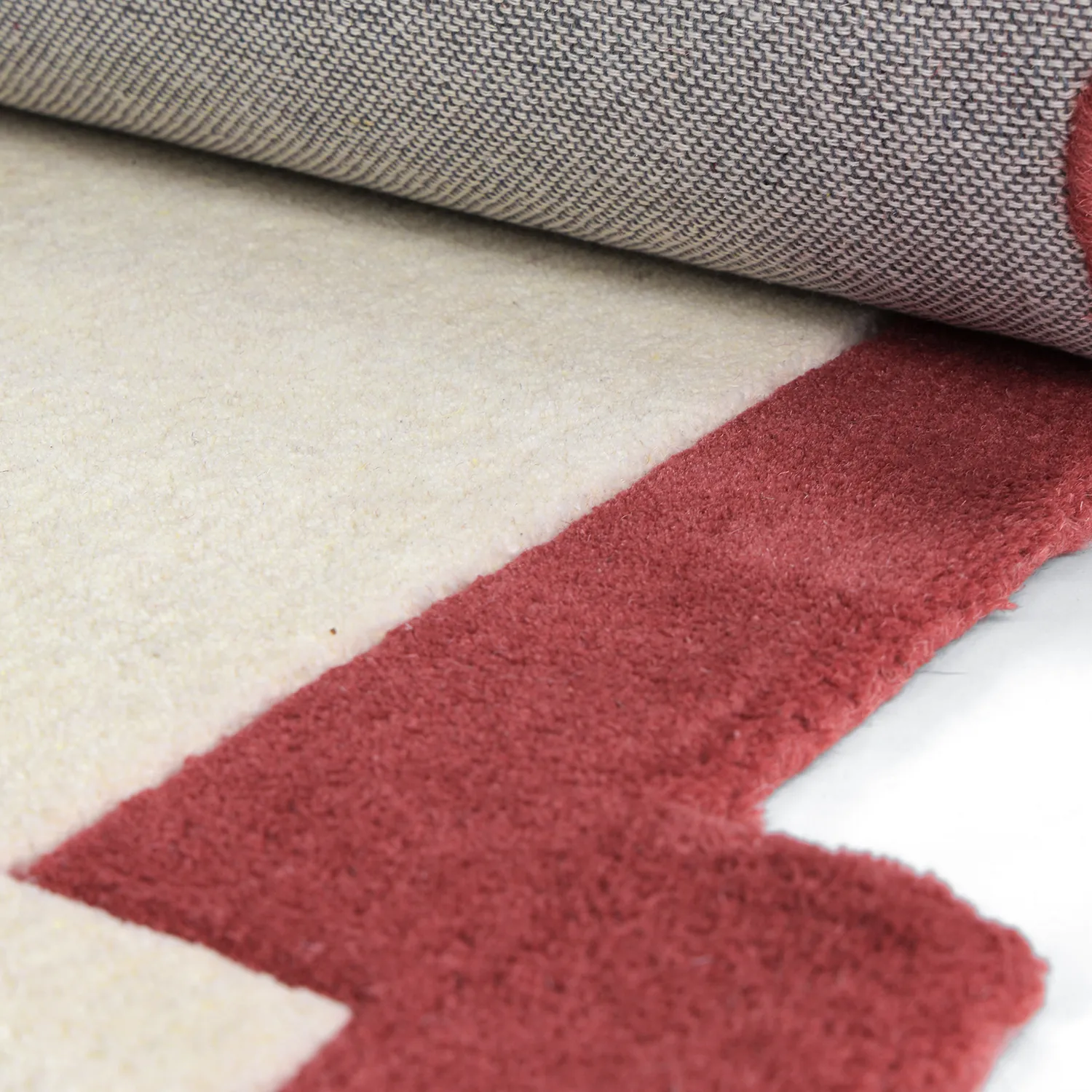 Wool rug - Agra Hand Tufted Wool Premium (cream/red)