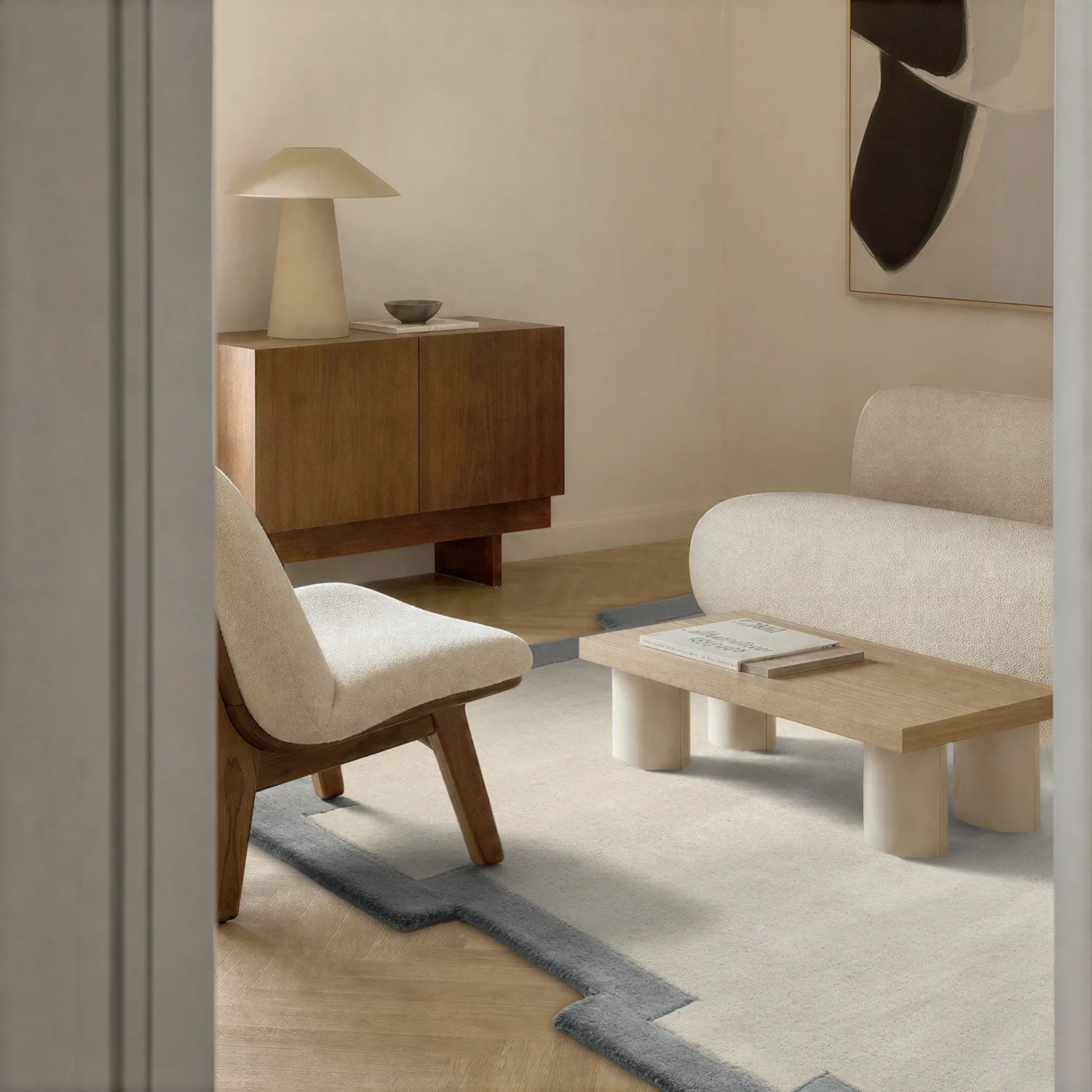 Wool rug - Agra Hand Tufted Wool Premium (grey)