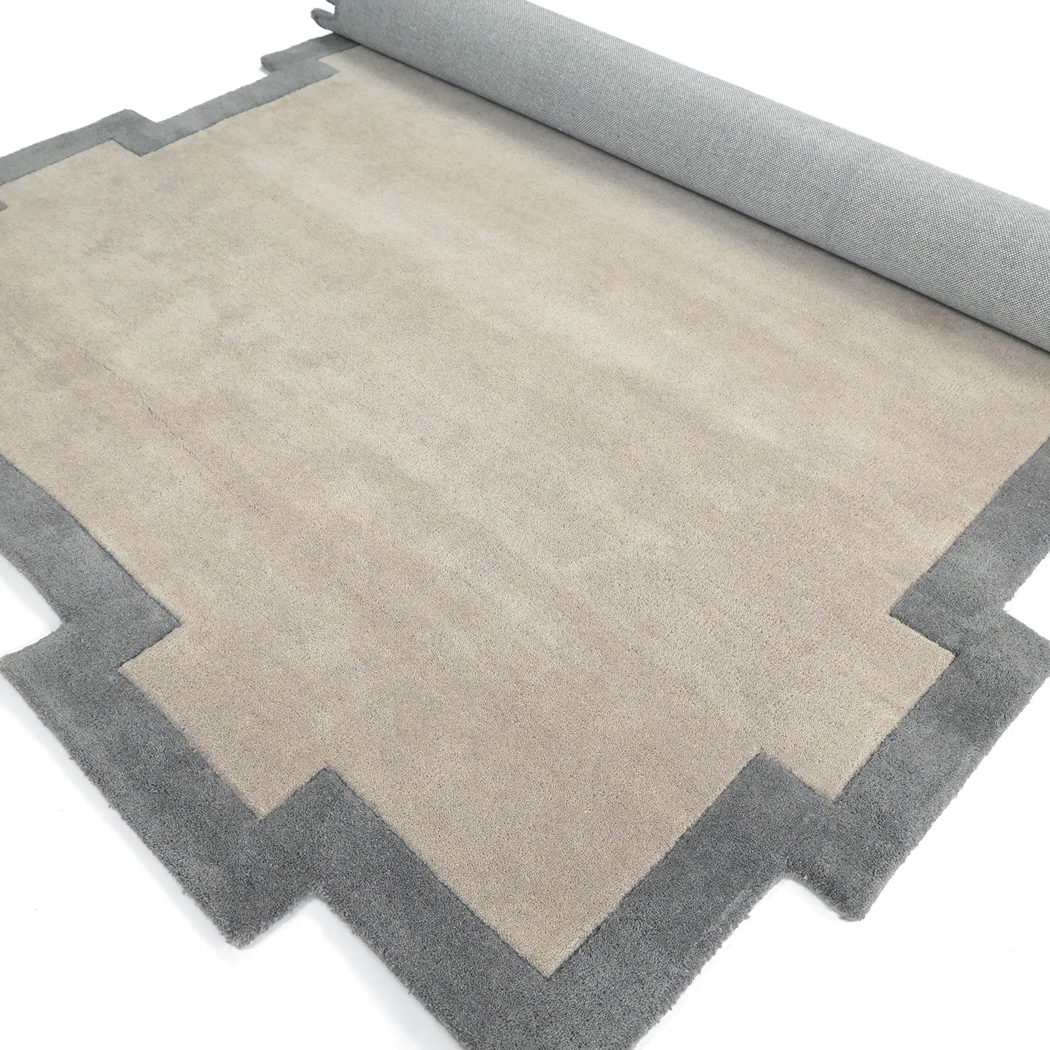 Wool rug - Agra Hand Tufted Wool Premium (grey)