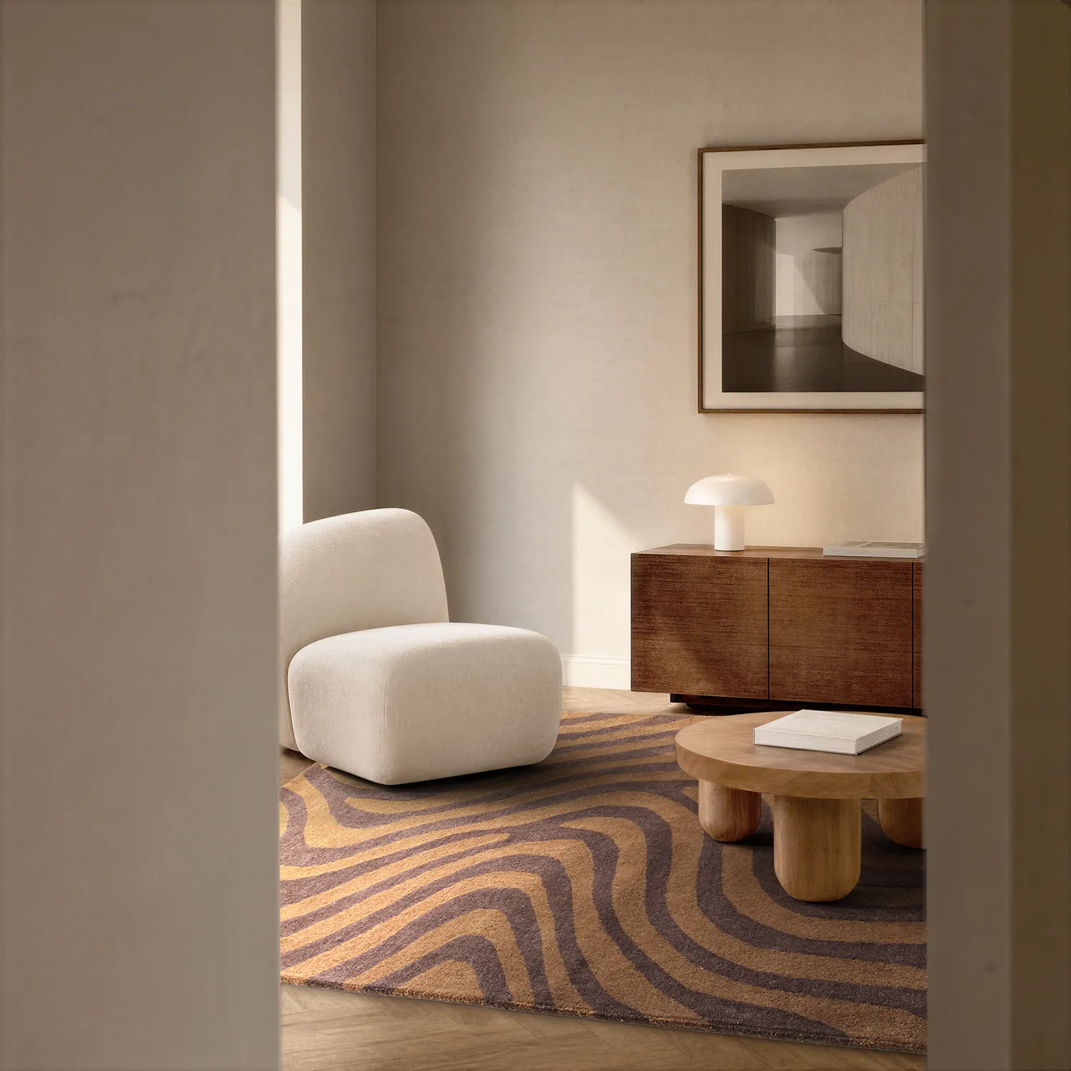 Wool rug - Aiz Hand Tufted Wool Premium (brown)