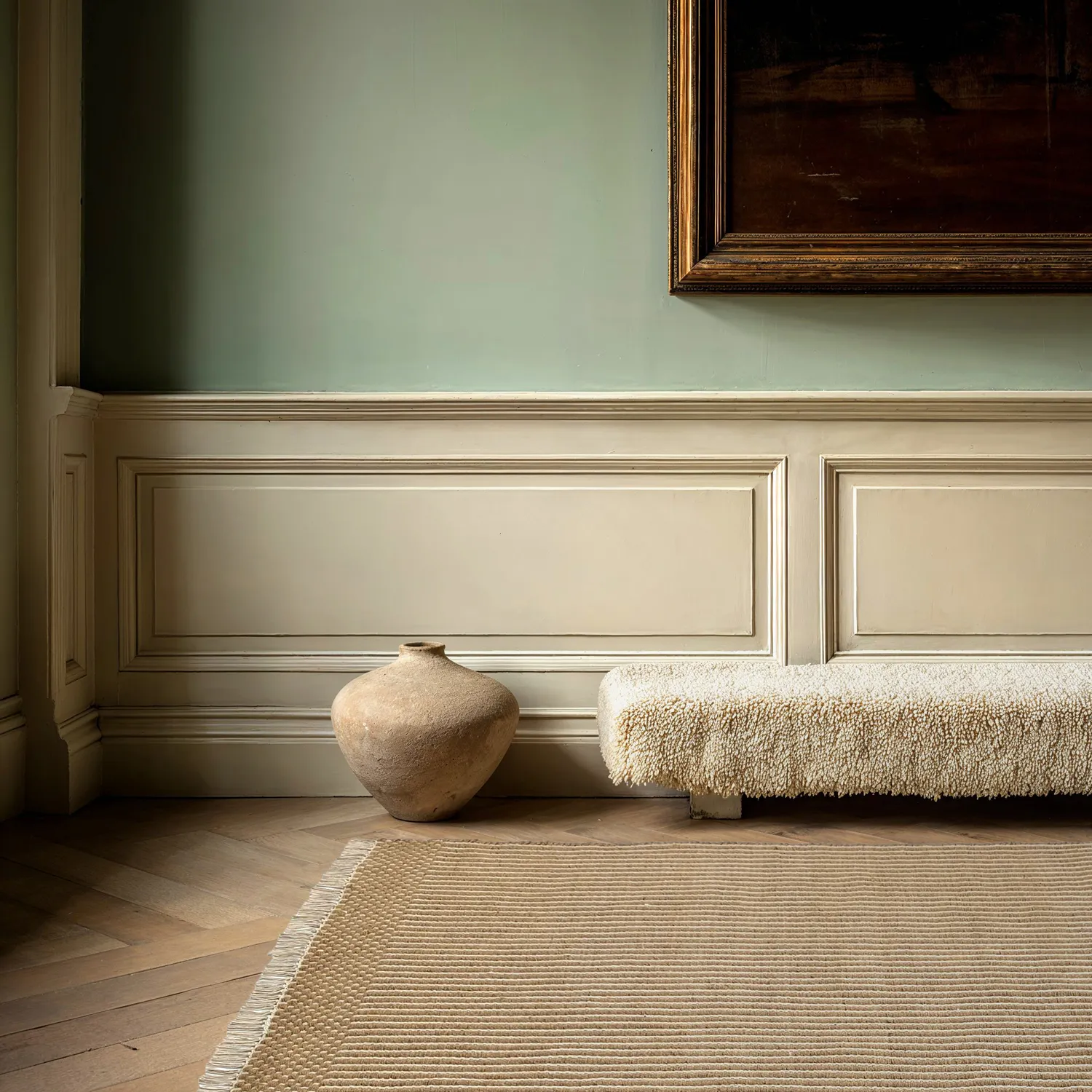 Wool rug - Arbil (beige/white)