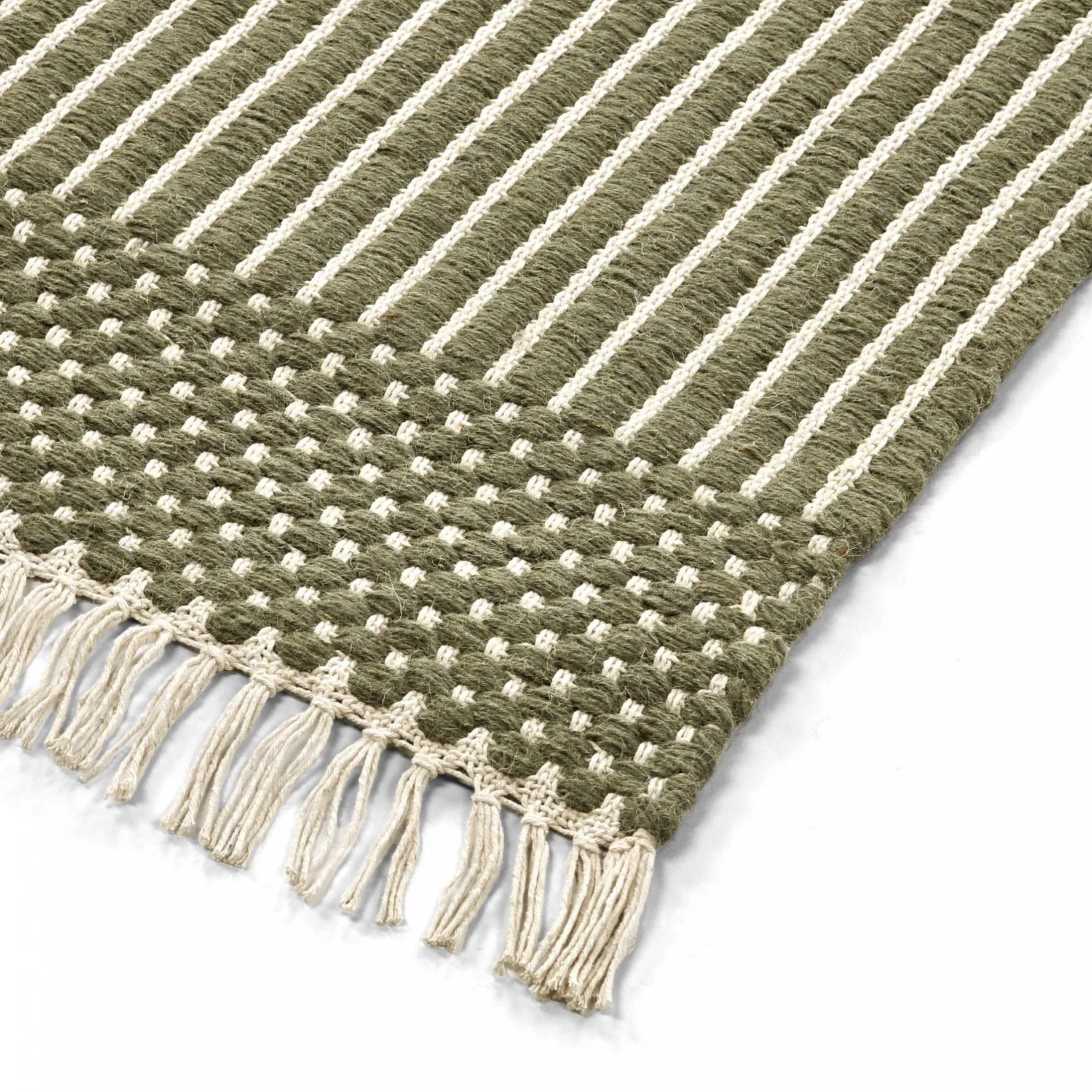 Wool rug - Arbil (green/white)