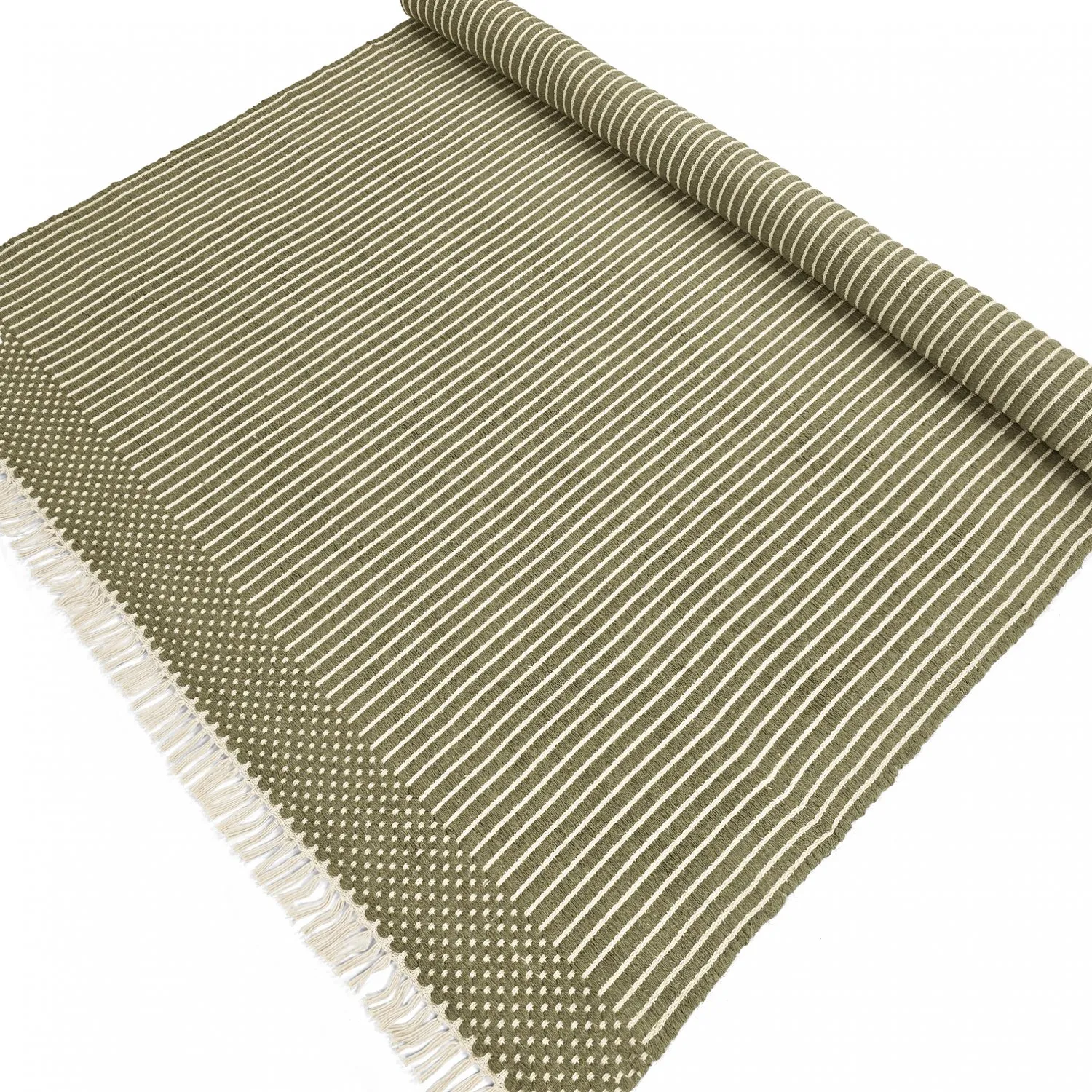 Wool rug - Arbil (green/white)