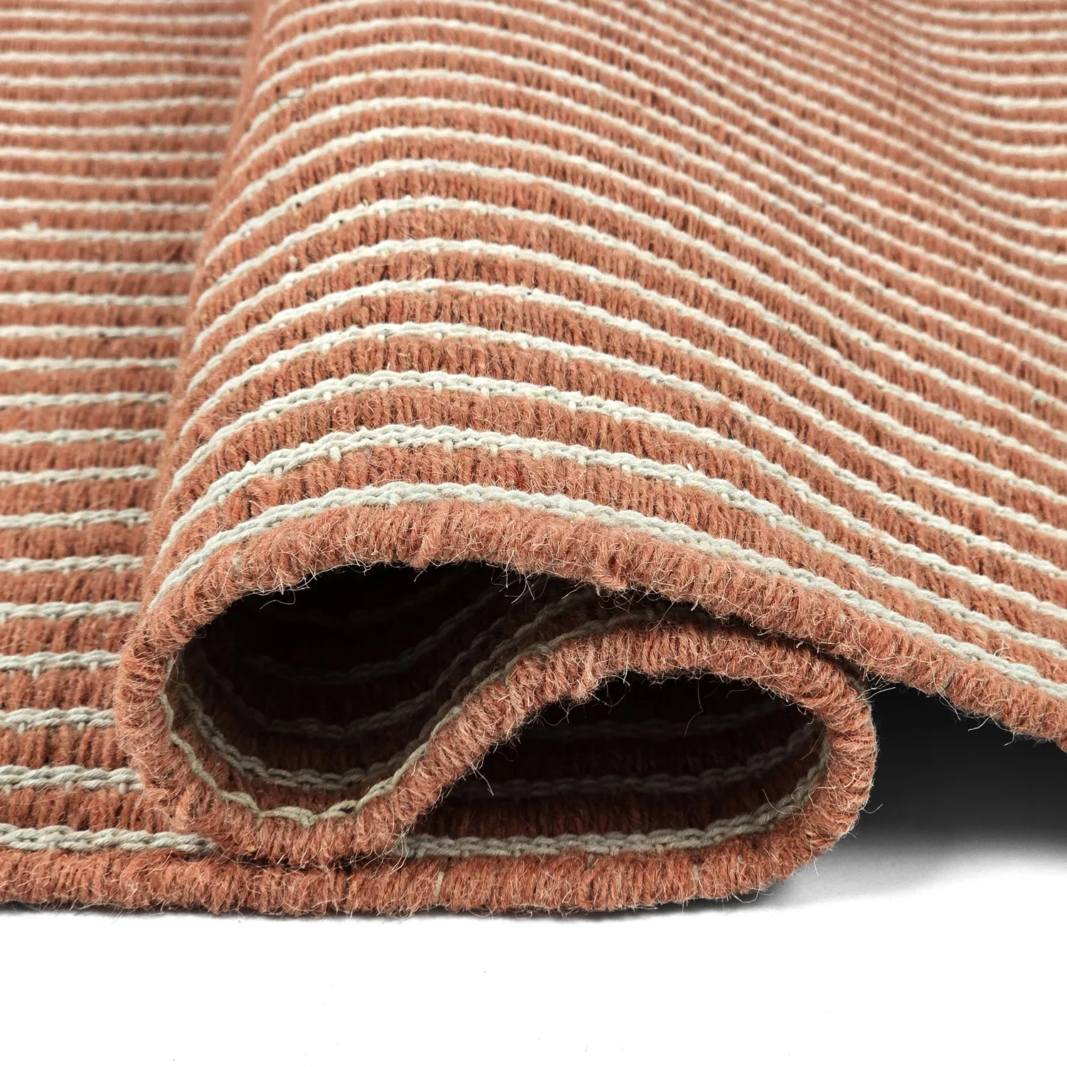 Wool rug - Arbil (terracotta/white)
