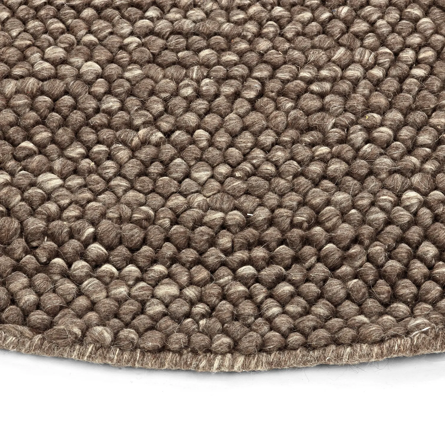 Round rug - Avafors Wool Bubble (brown/beige)