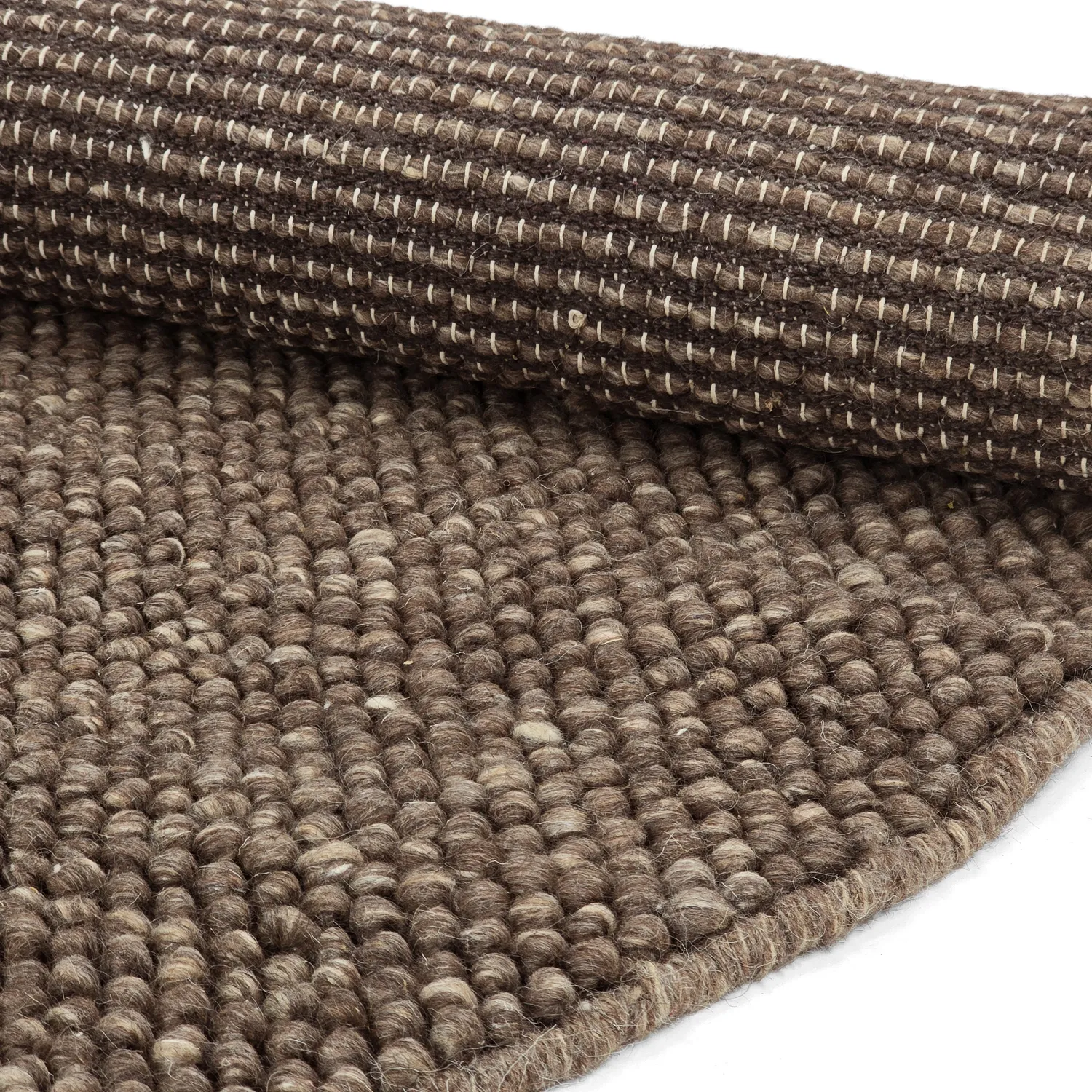 Round rug - Avafors Wool Bubble (brown/beige)