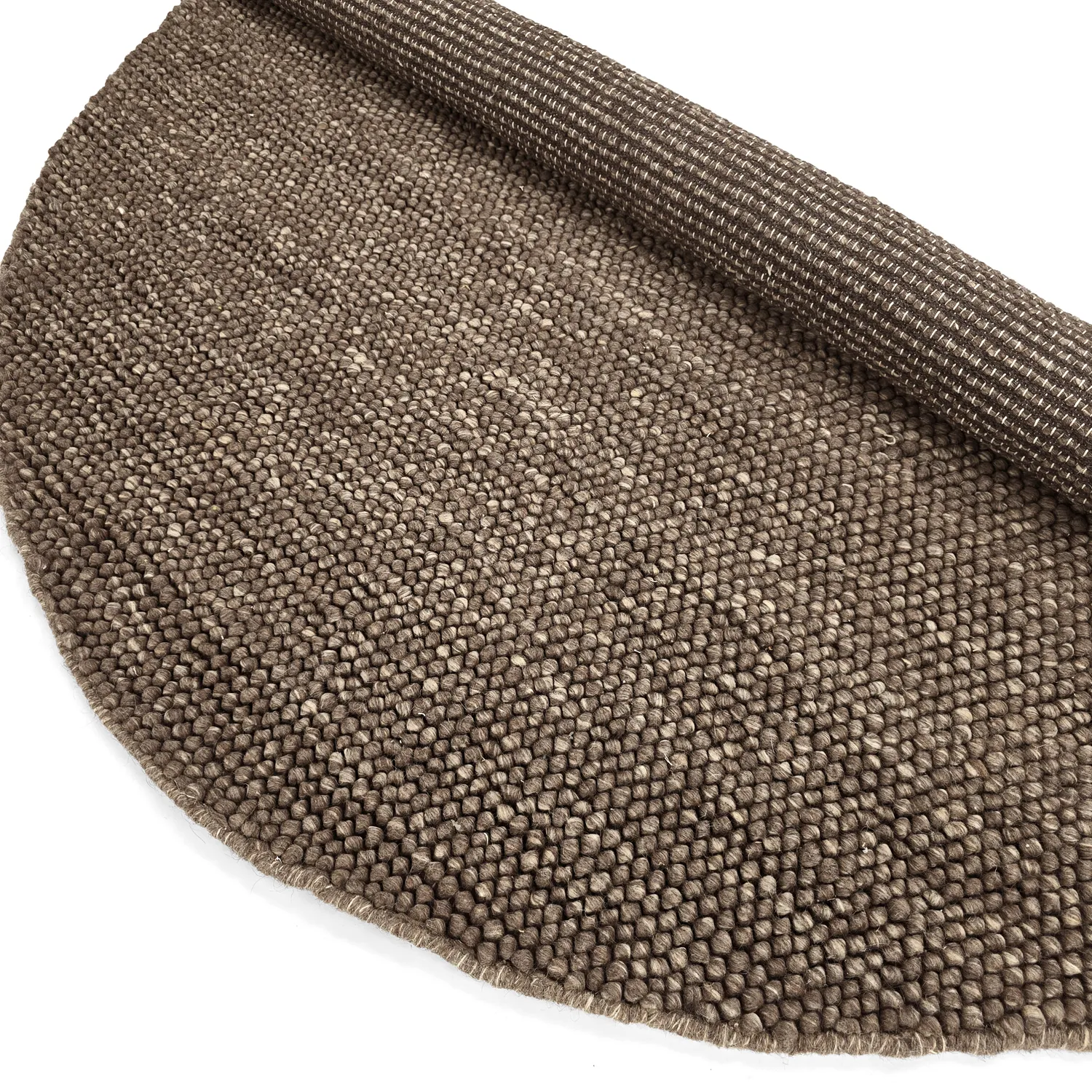 Round rug - Avafors Wool Bubble (brown/beige)
