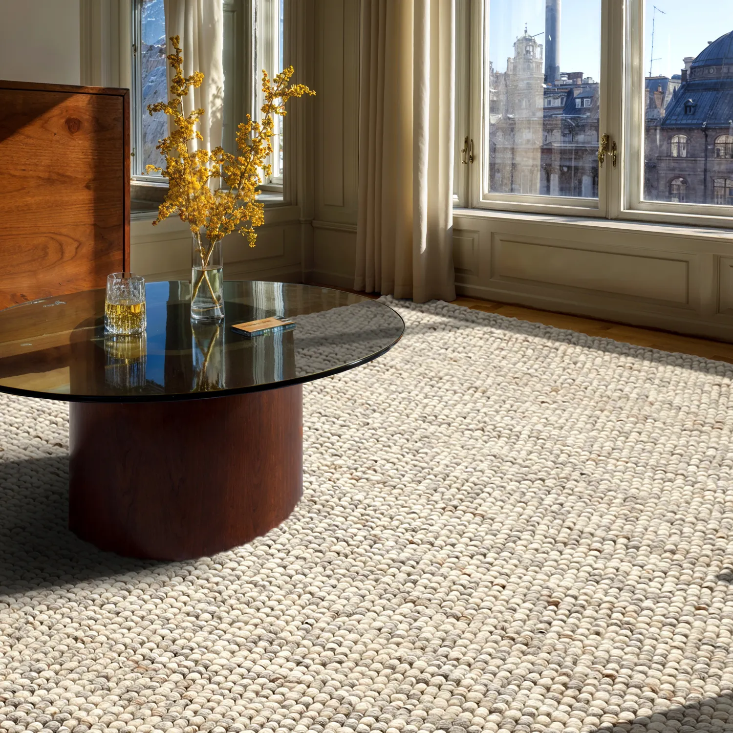 Wool rug - Avafors Wool Bubble (grey/beige)