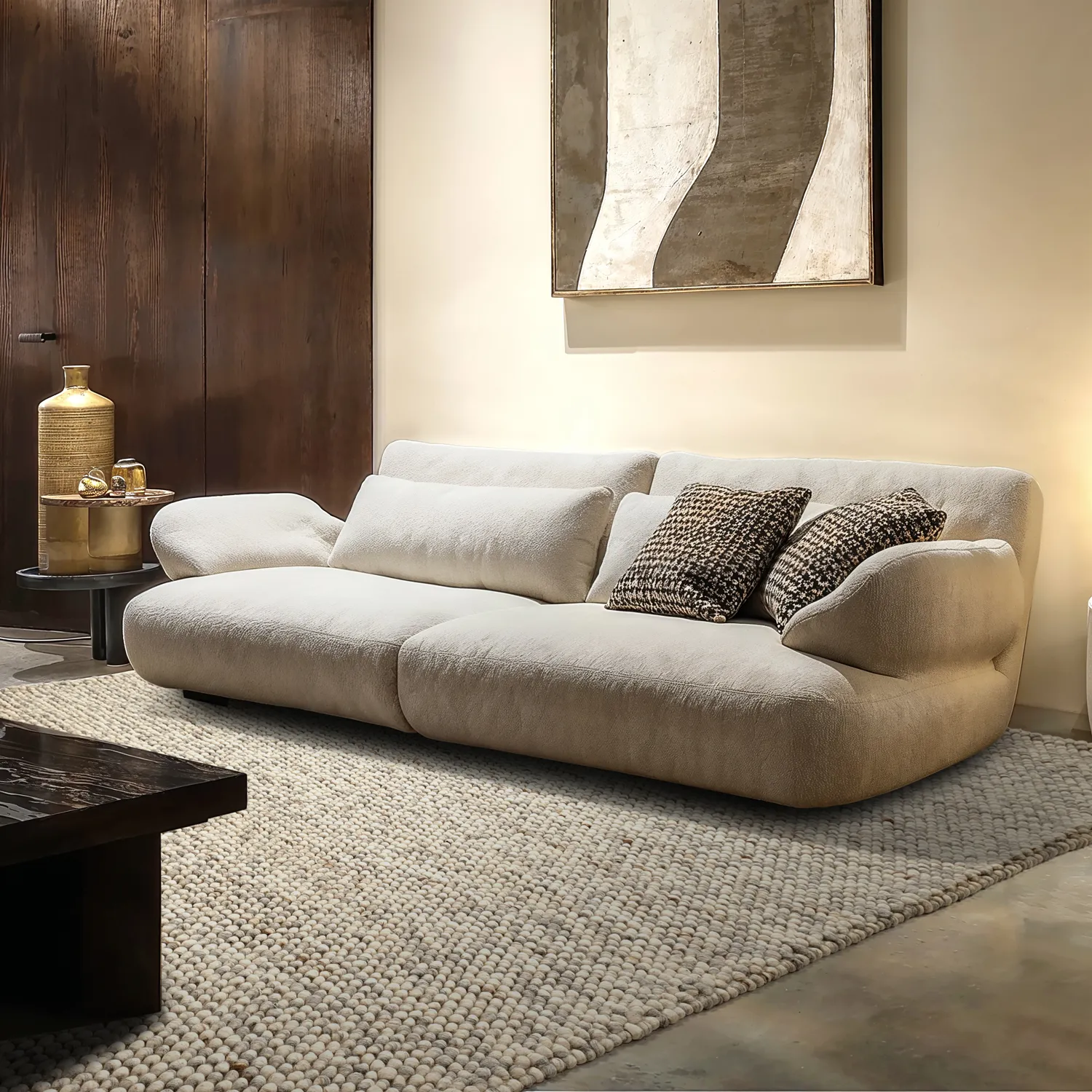 Wool rug - Avafors Wool Bubble (grey/beige)
