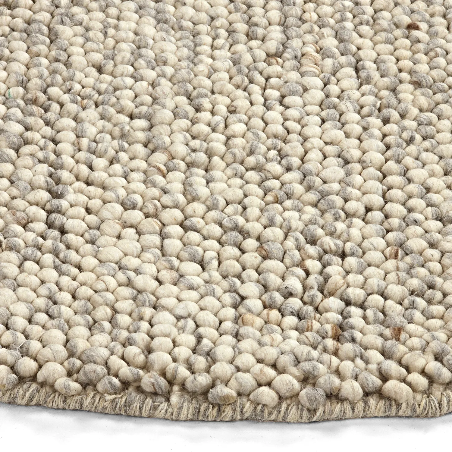 Round rug - Avafors Wool Bubble (grey/beige)