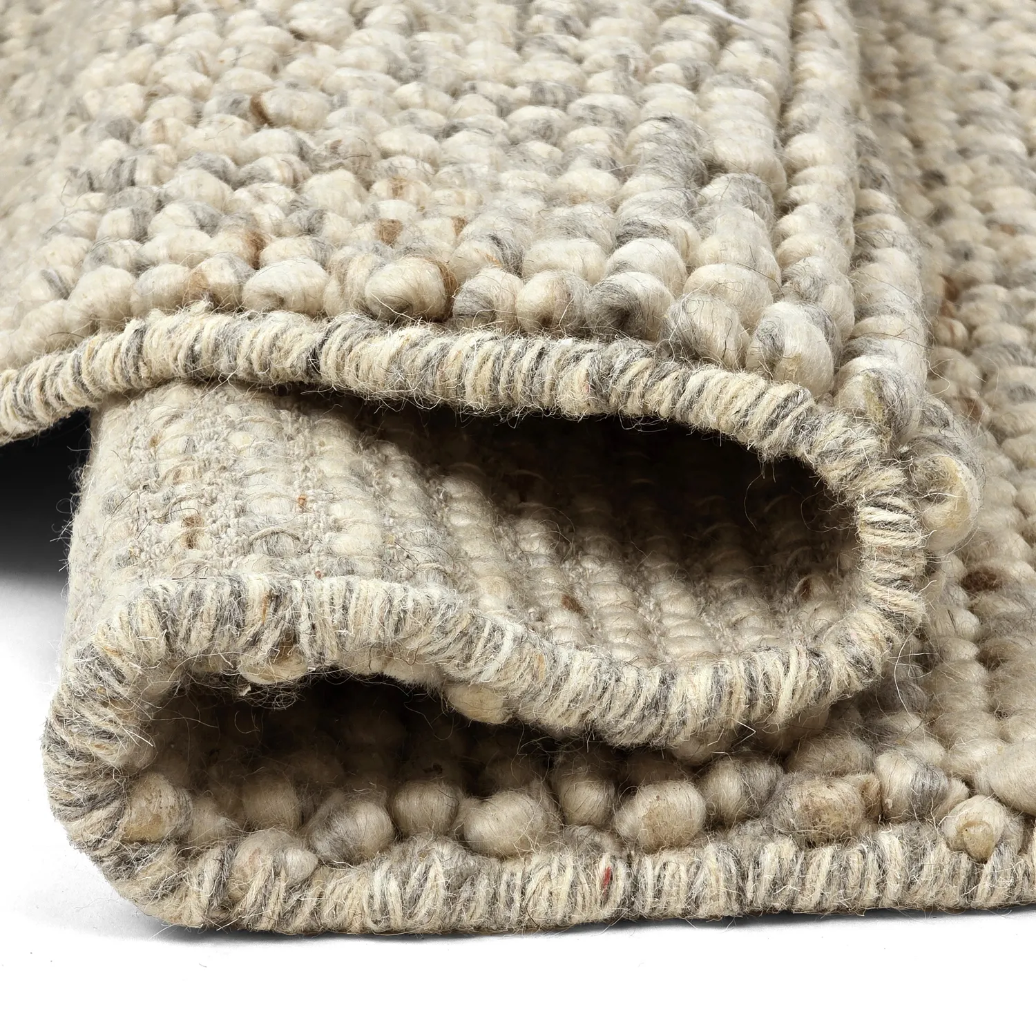Round rug - Avafors Wool Bubble (grey/beige)
