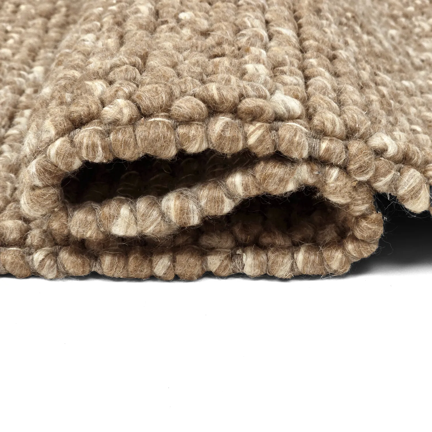 Wool rug - Avafors Wool Bubble (light brown/white)