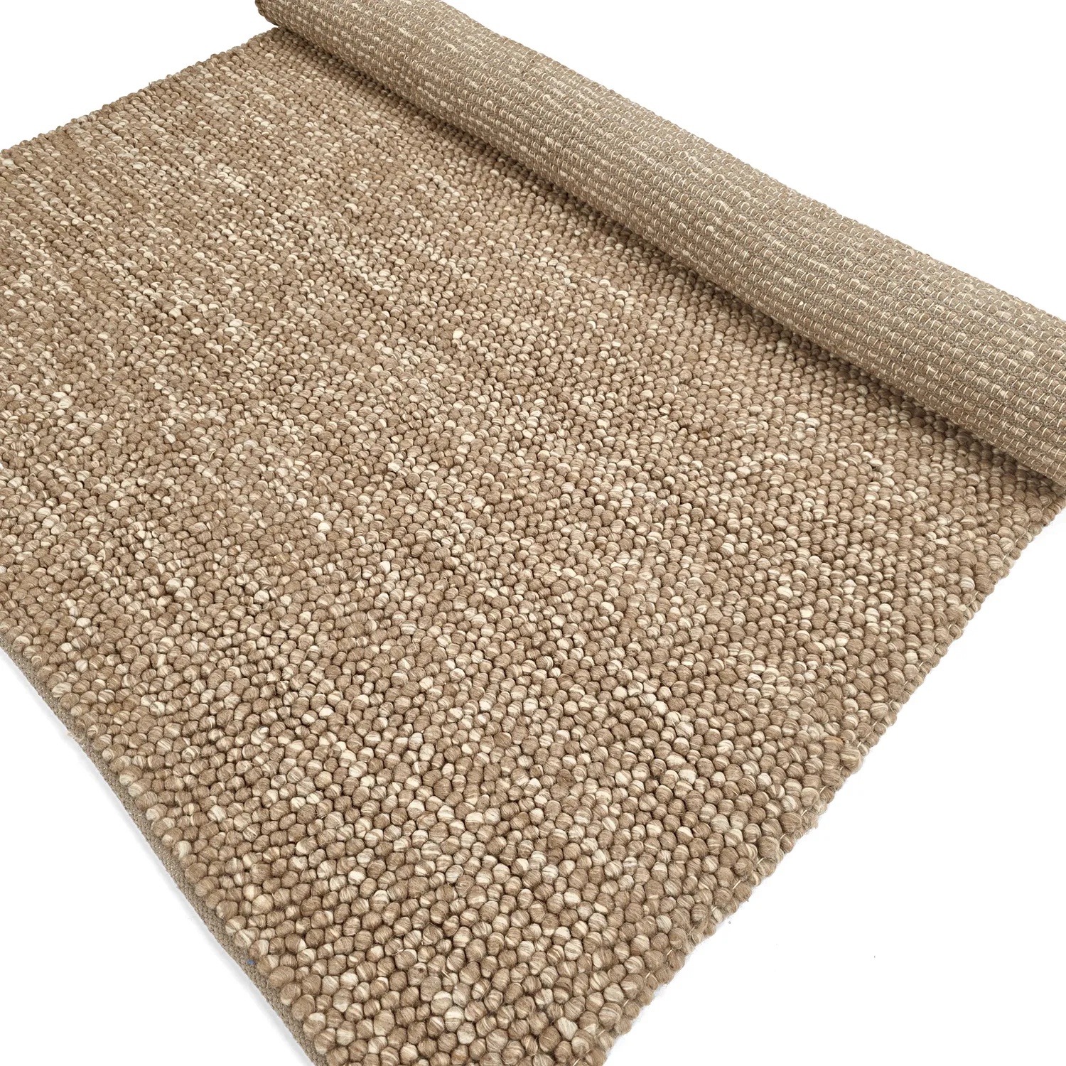 Wool rug - Avafors Wool Bubble (light brown/white)