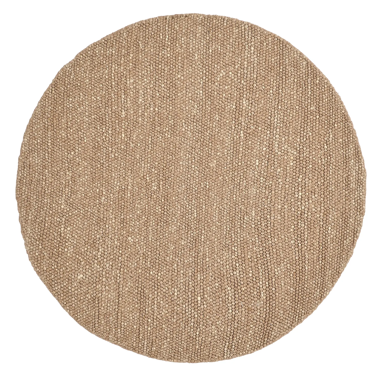 Round rug - Avafors Wool Bubble (light brown/white)