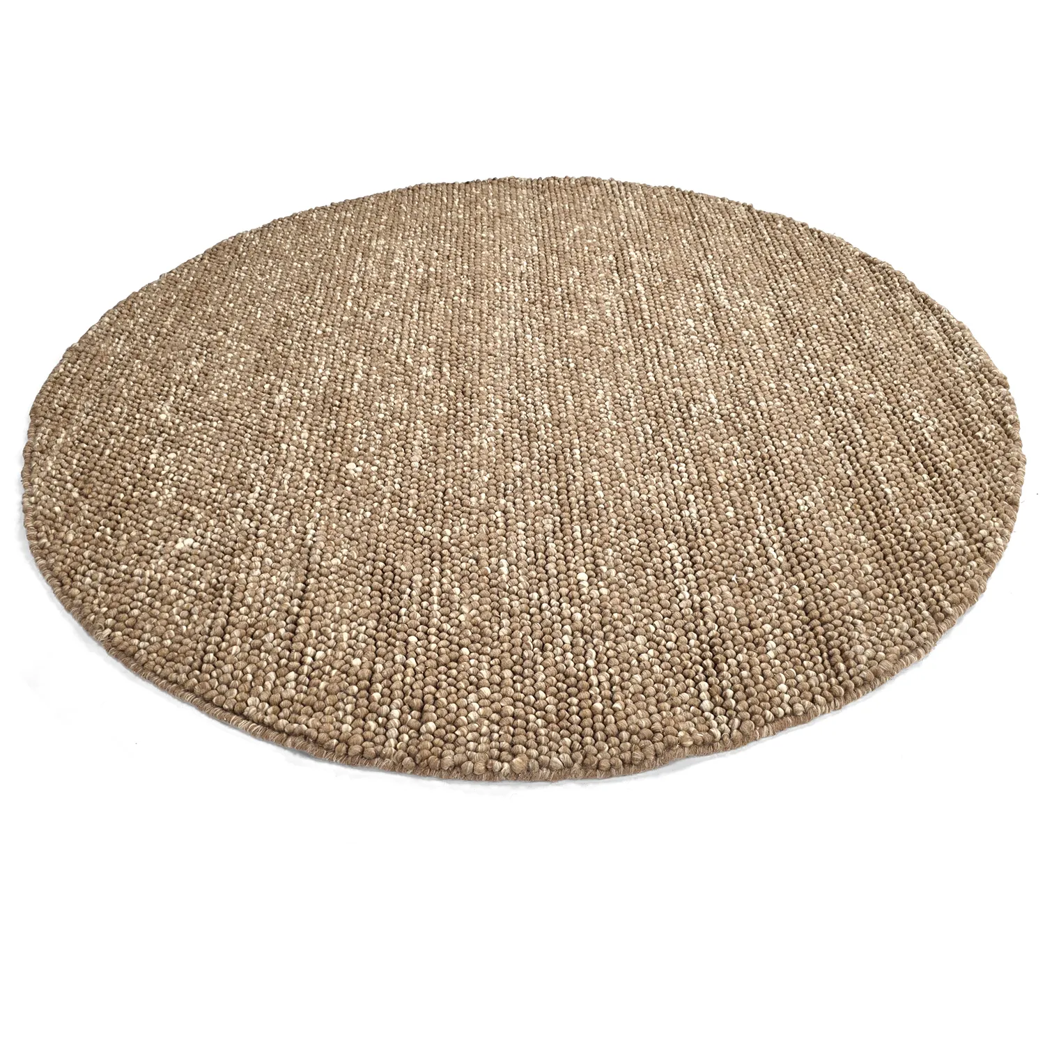 Round rug - Avafors Wool Bubble (light brown/white)