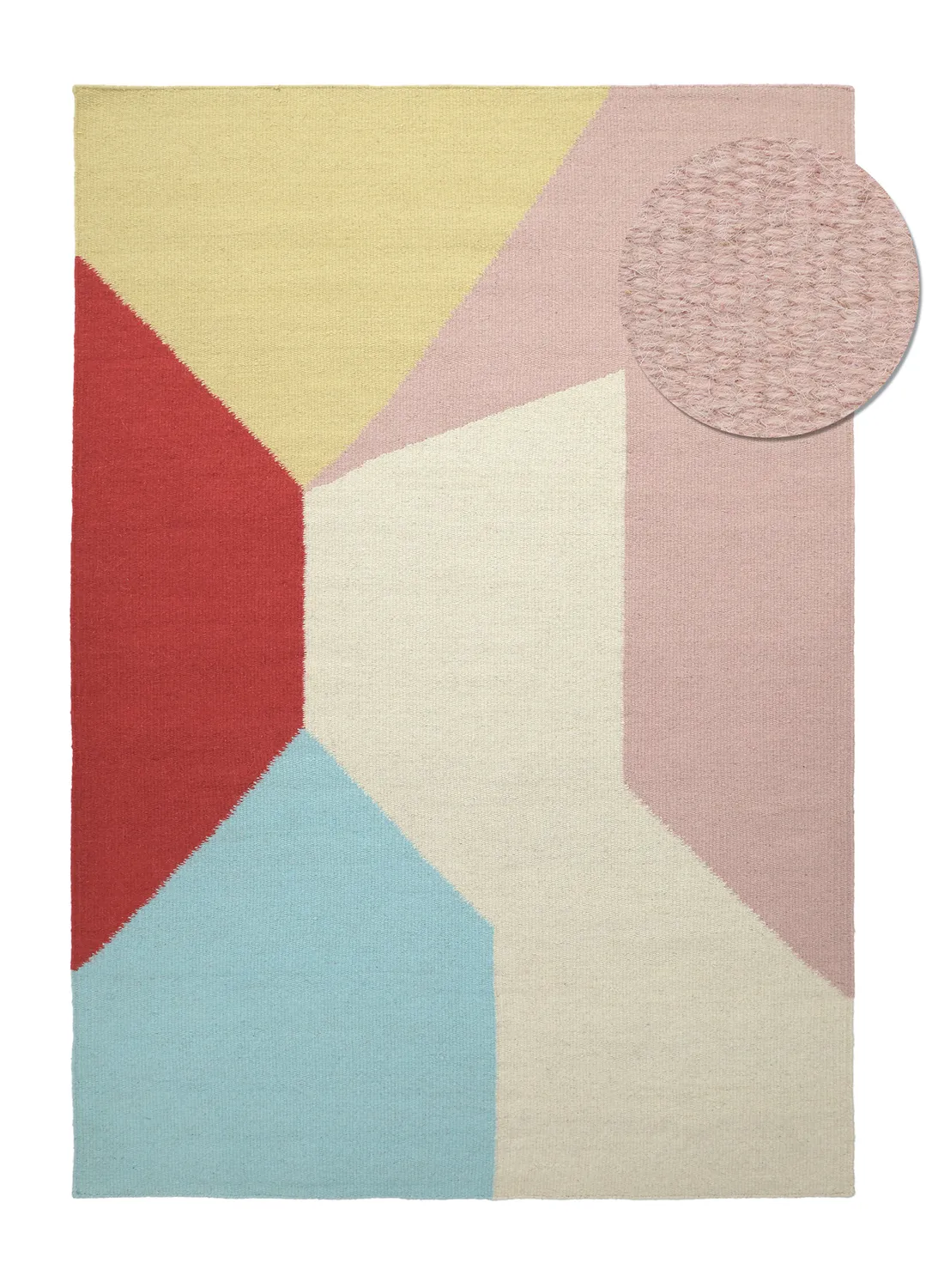 Wool rug - Aveiro (pink/multi)