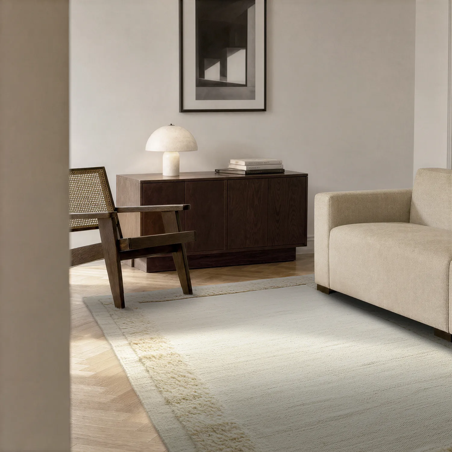 Wool rug - Beja (cream)