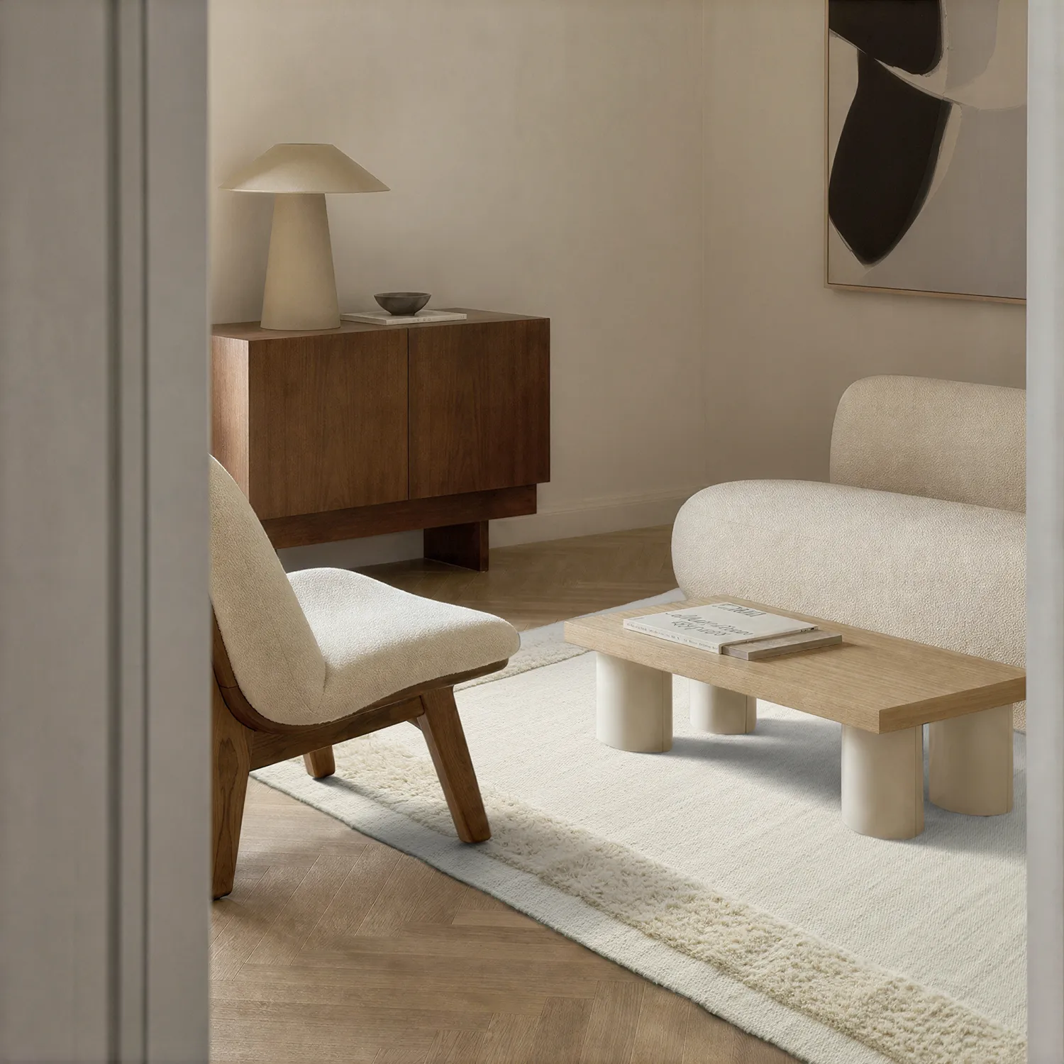 Wool rug - Beja (cream)