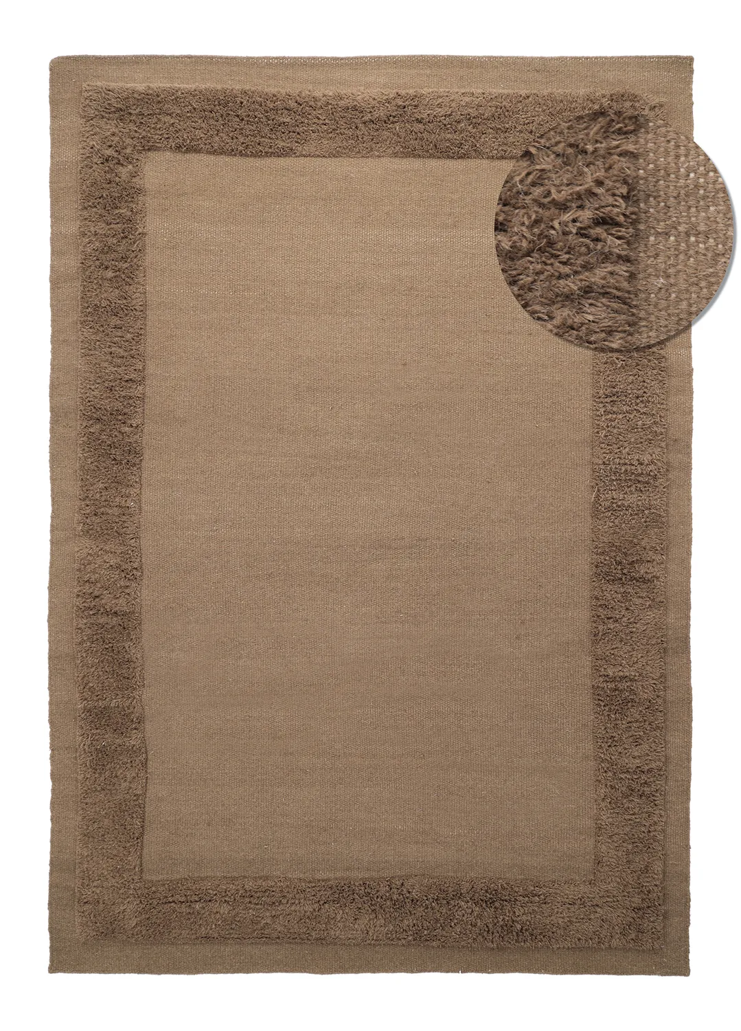 Wool rug - Beja (dark brown)