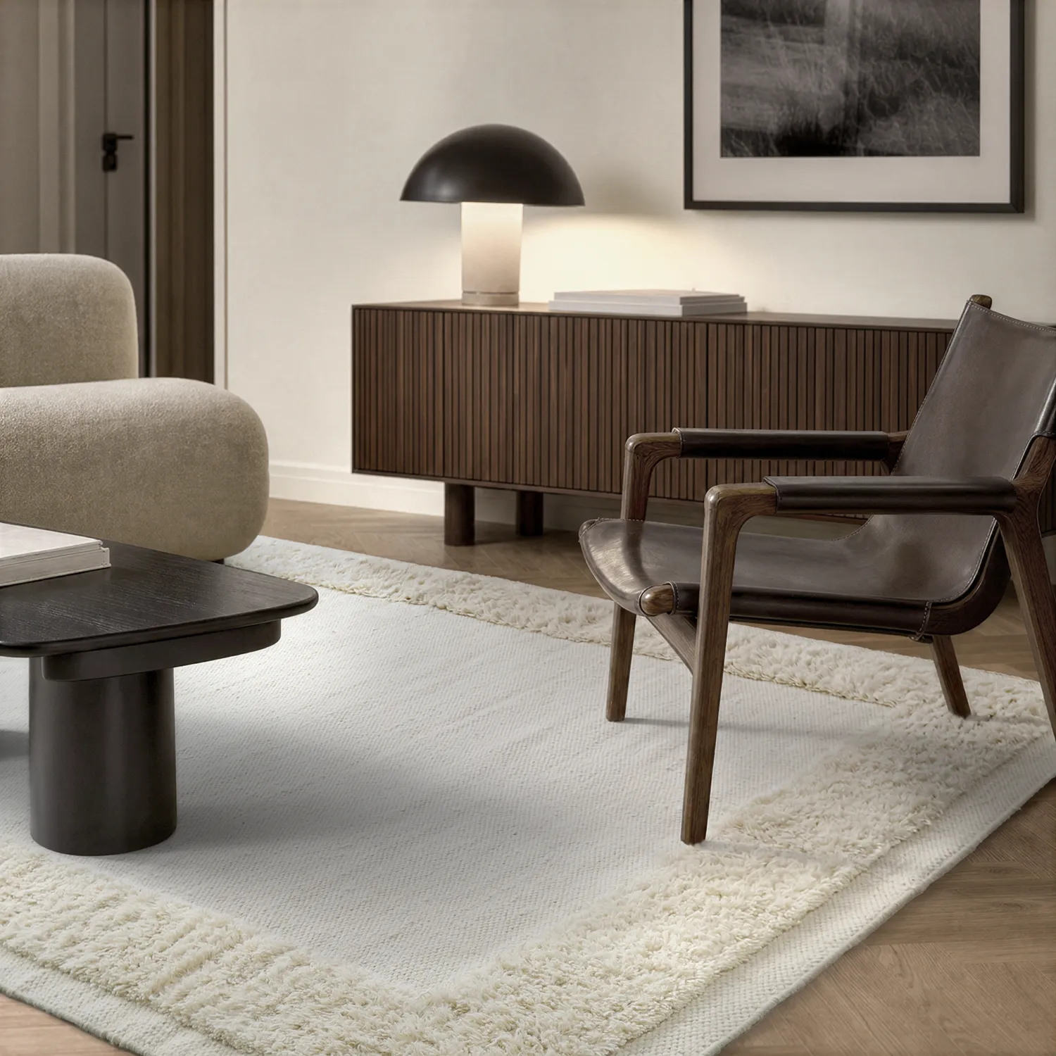 Wool rug - Beja (white)