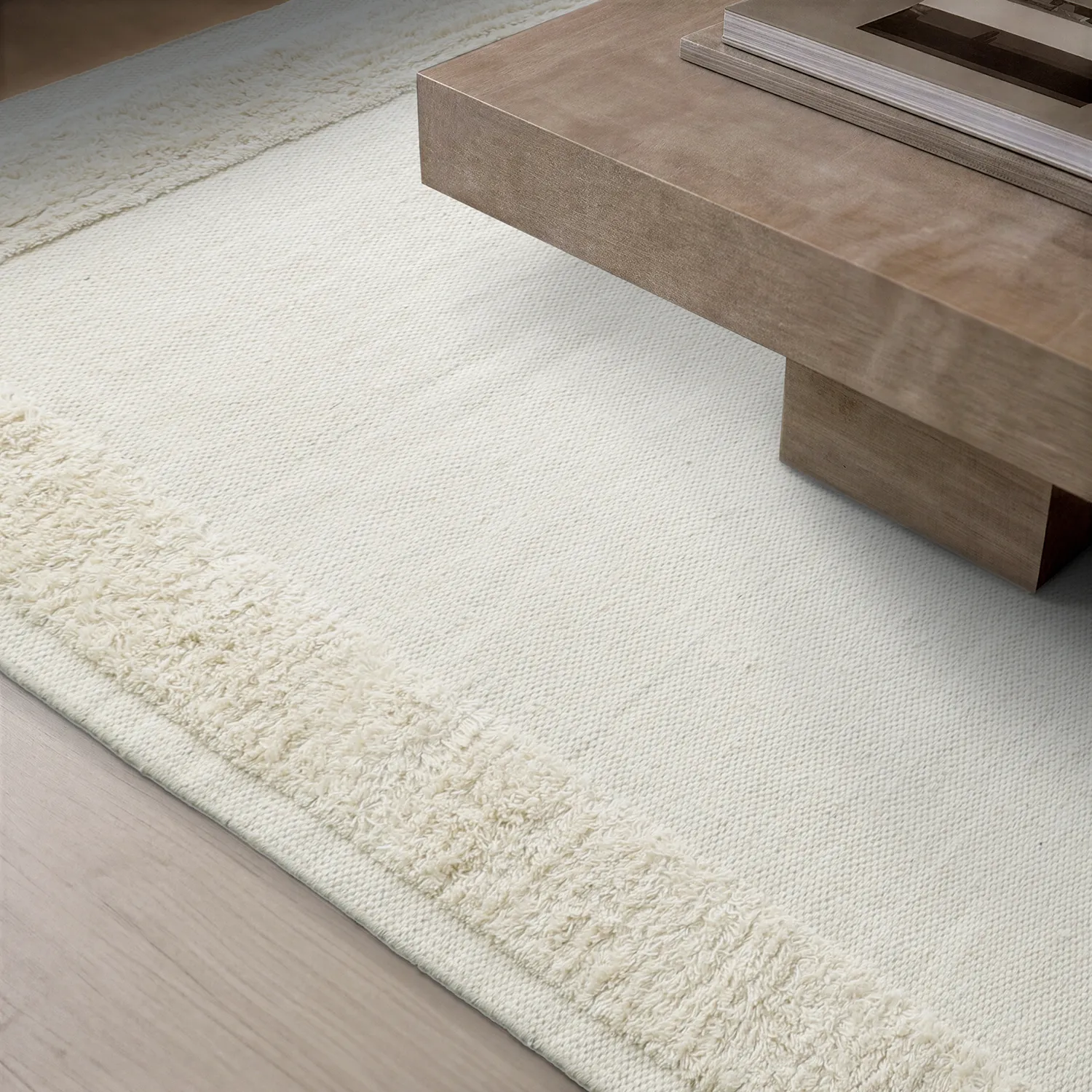Wool rug - Beja (white)