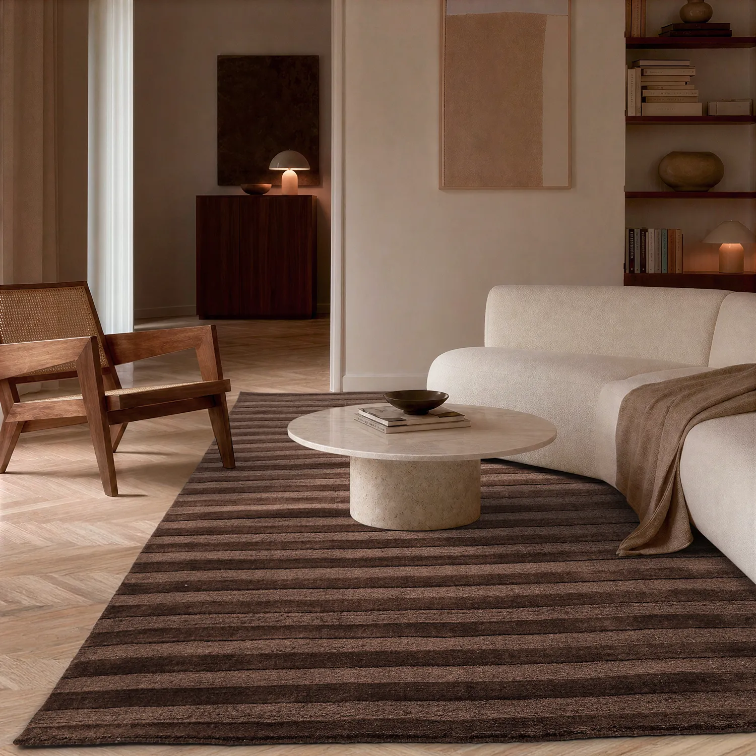 Wool rug - Brenta Handloom Wool Premium (brown)