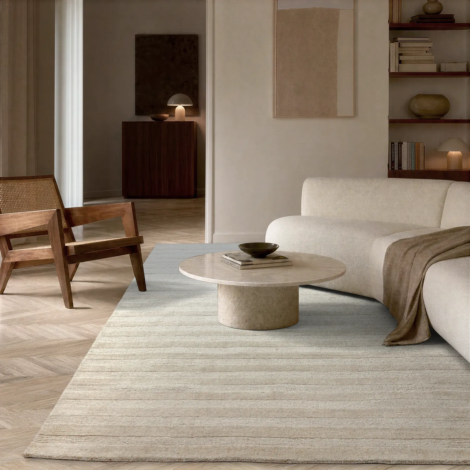 Wool rug - Brenta Handloom Wool Premium (cream)