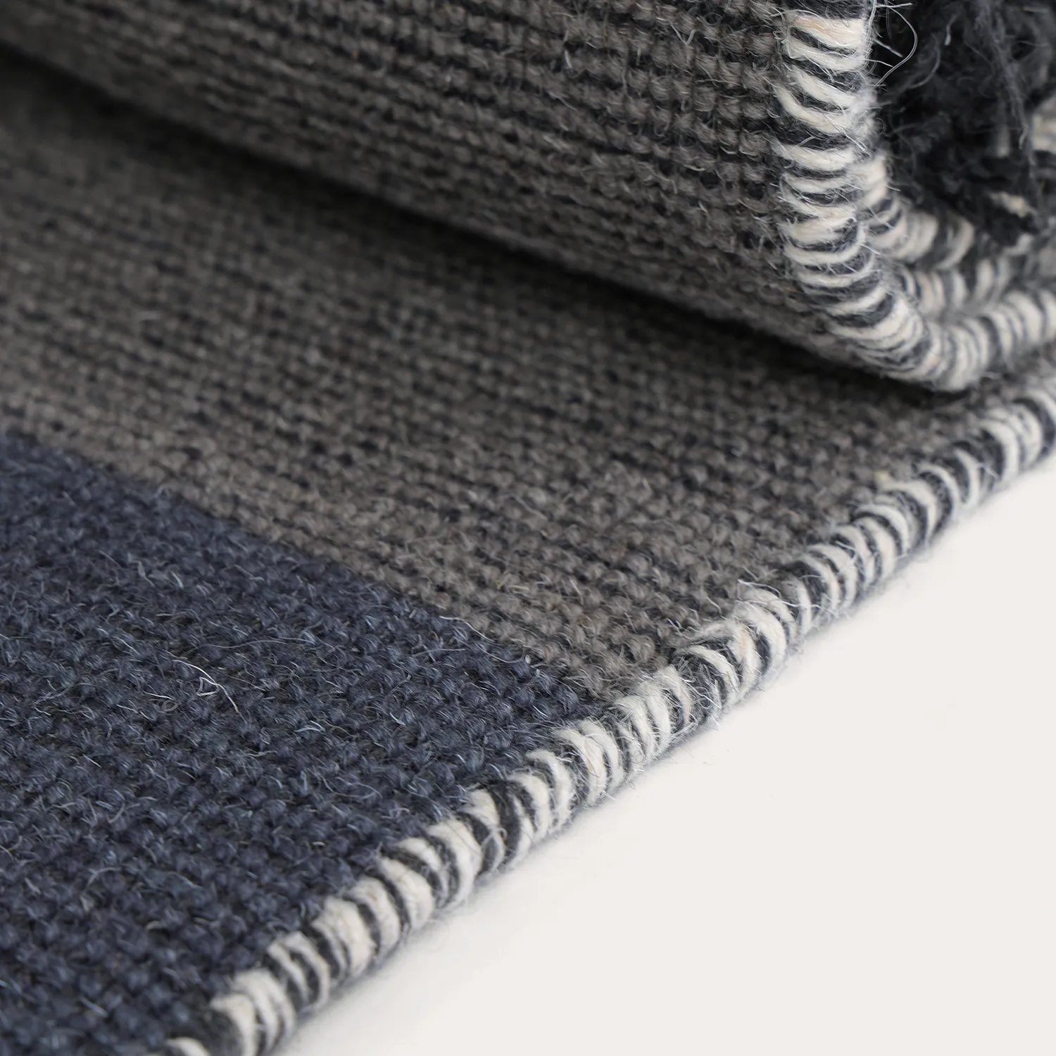 Wool rug - Chaves (blue/gray/white)