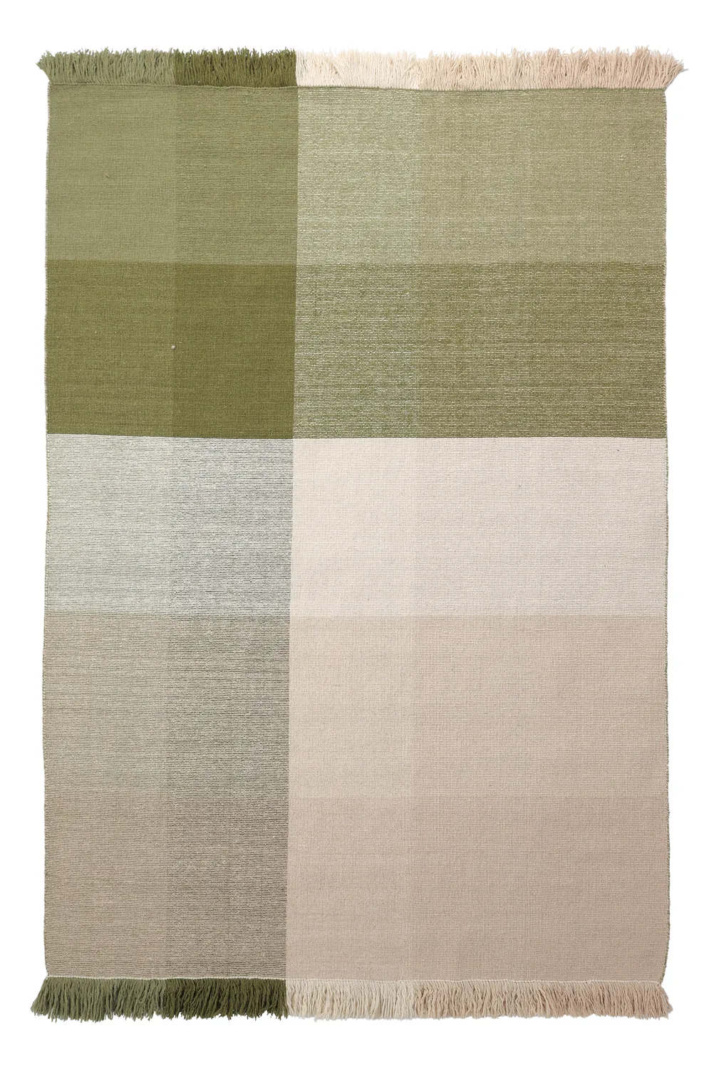 Wool rug - Chaves (green/beige)