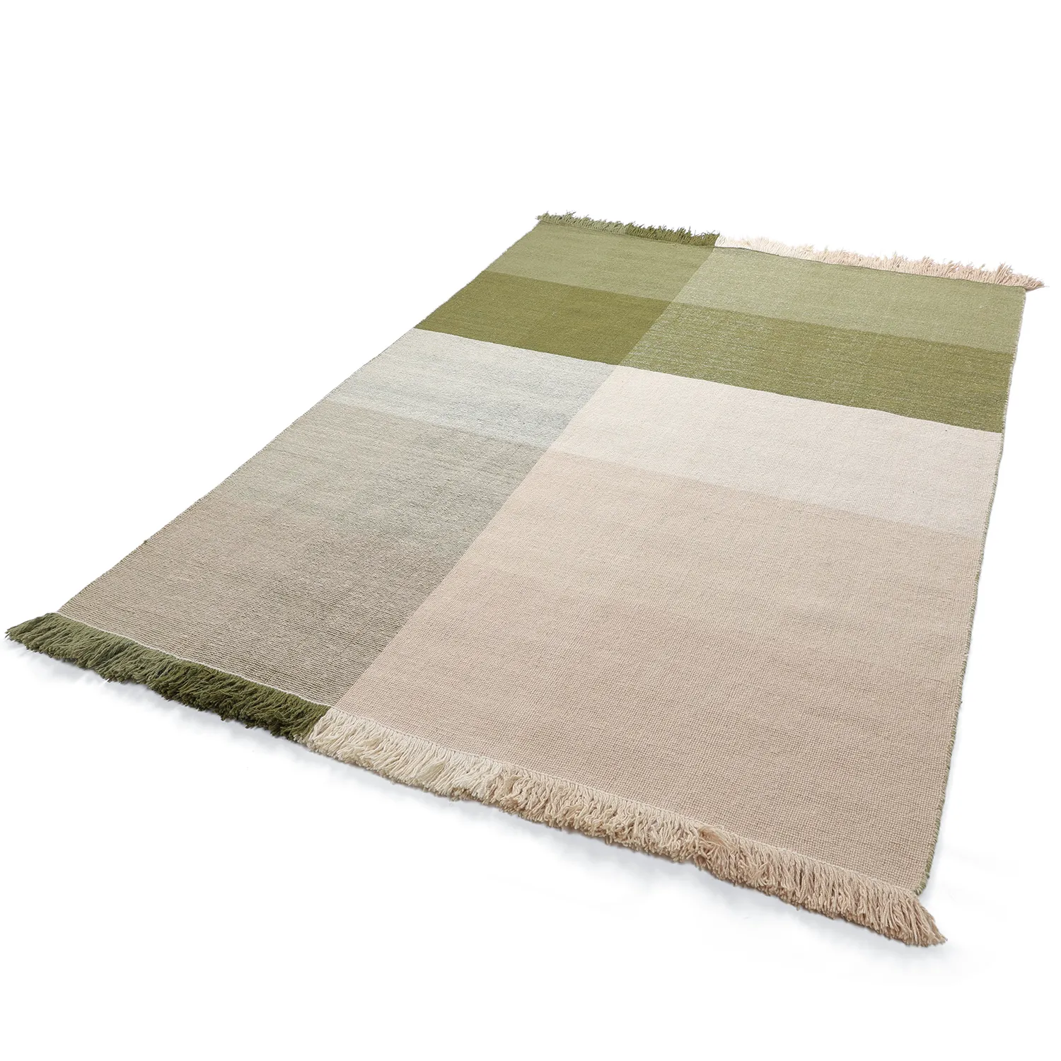 Wool rug - Chaves (green/beige)