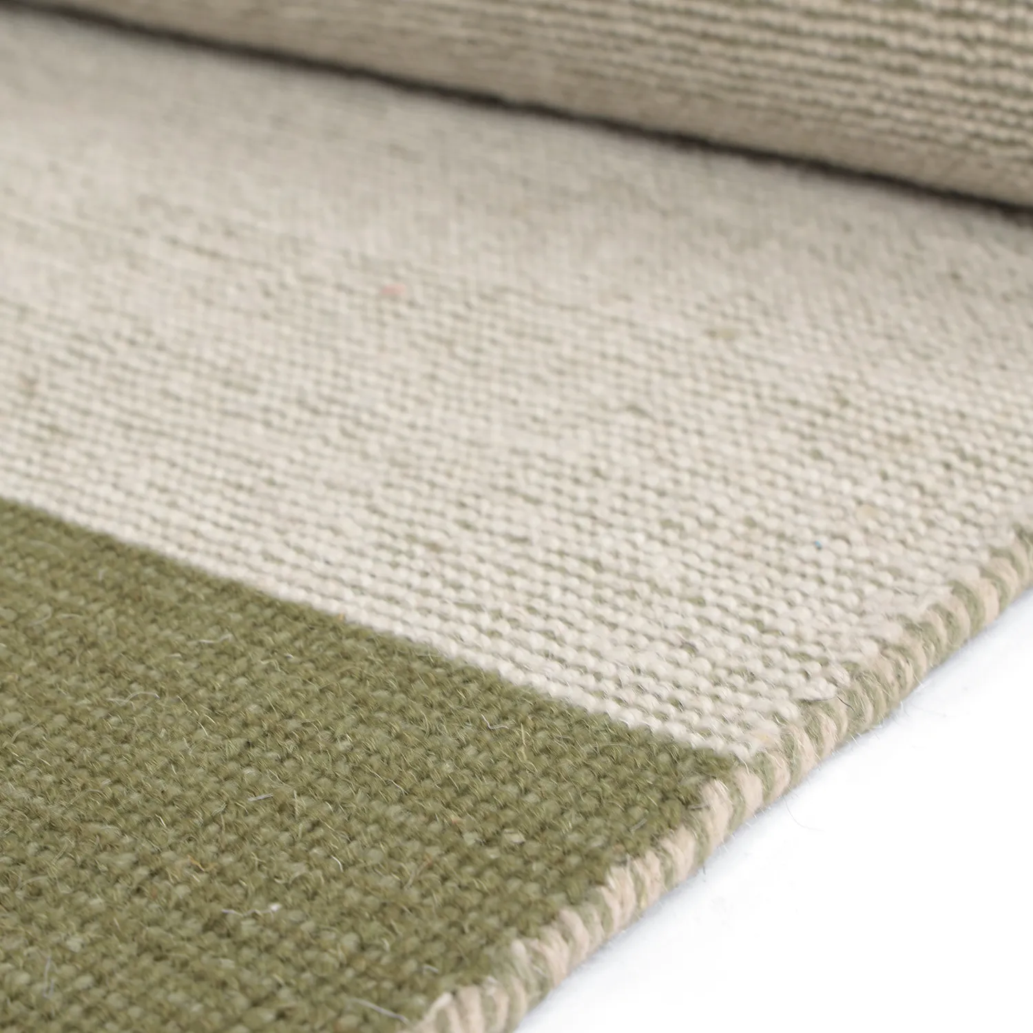 Wool rug - Chaves (green/beige)