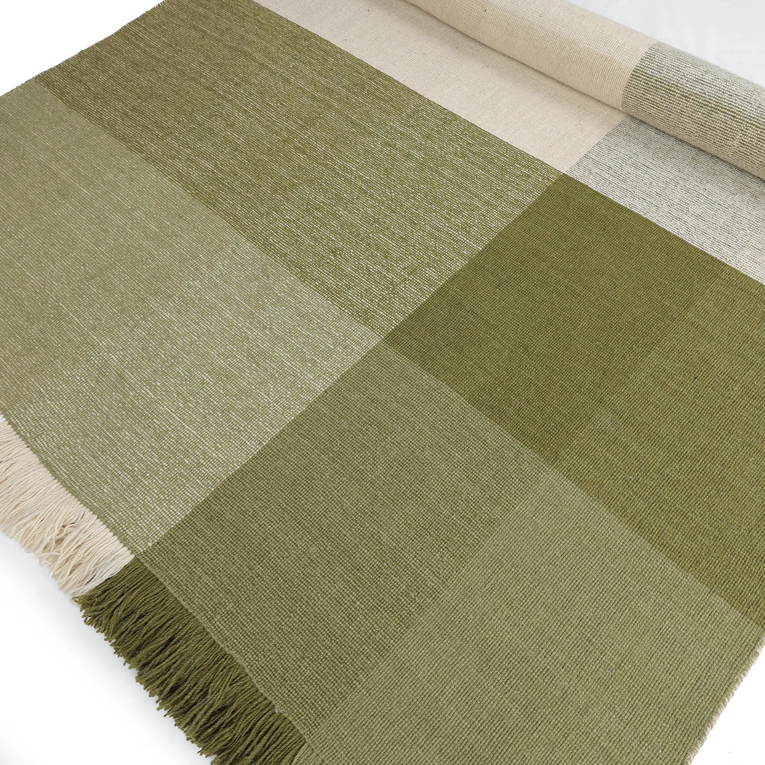 Wool rug - Chaves (green/beige)