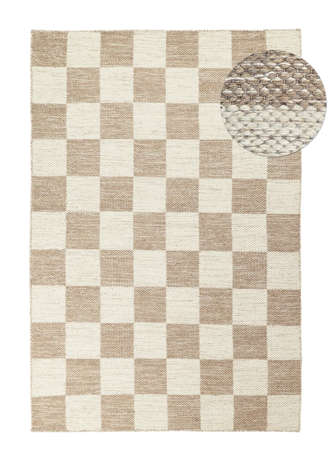 Wool rug - Dundee (beige/white)