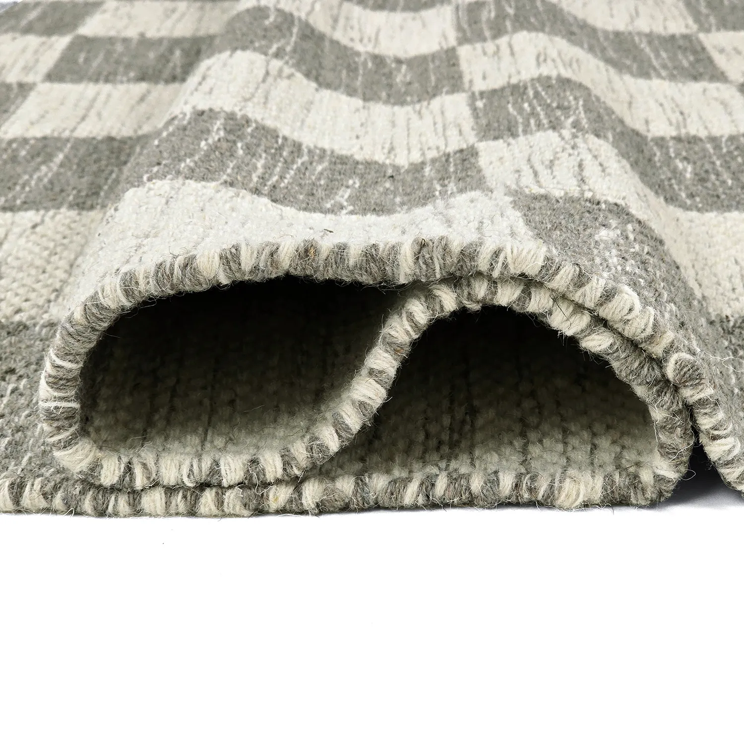 Wool rug - Dundee (grey/white)
