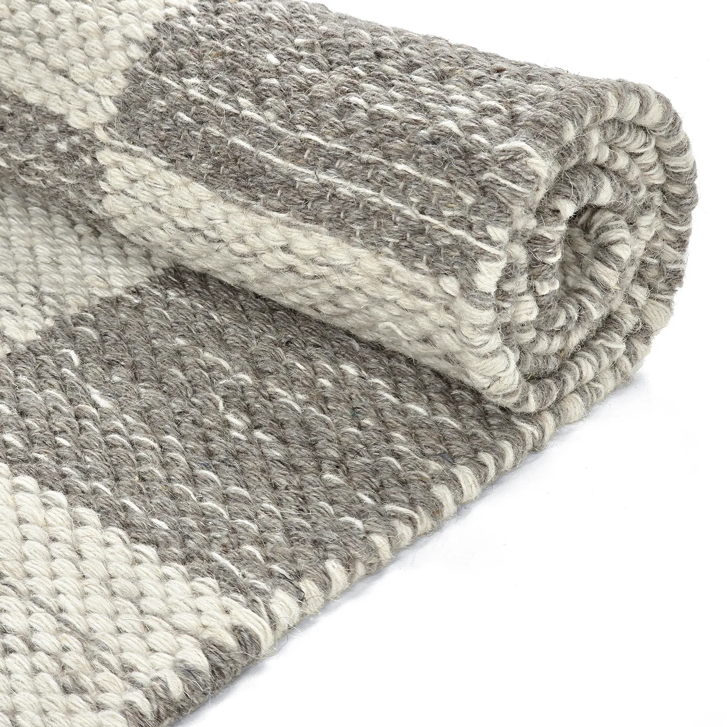 Wool rug - Dundee (grey/white)