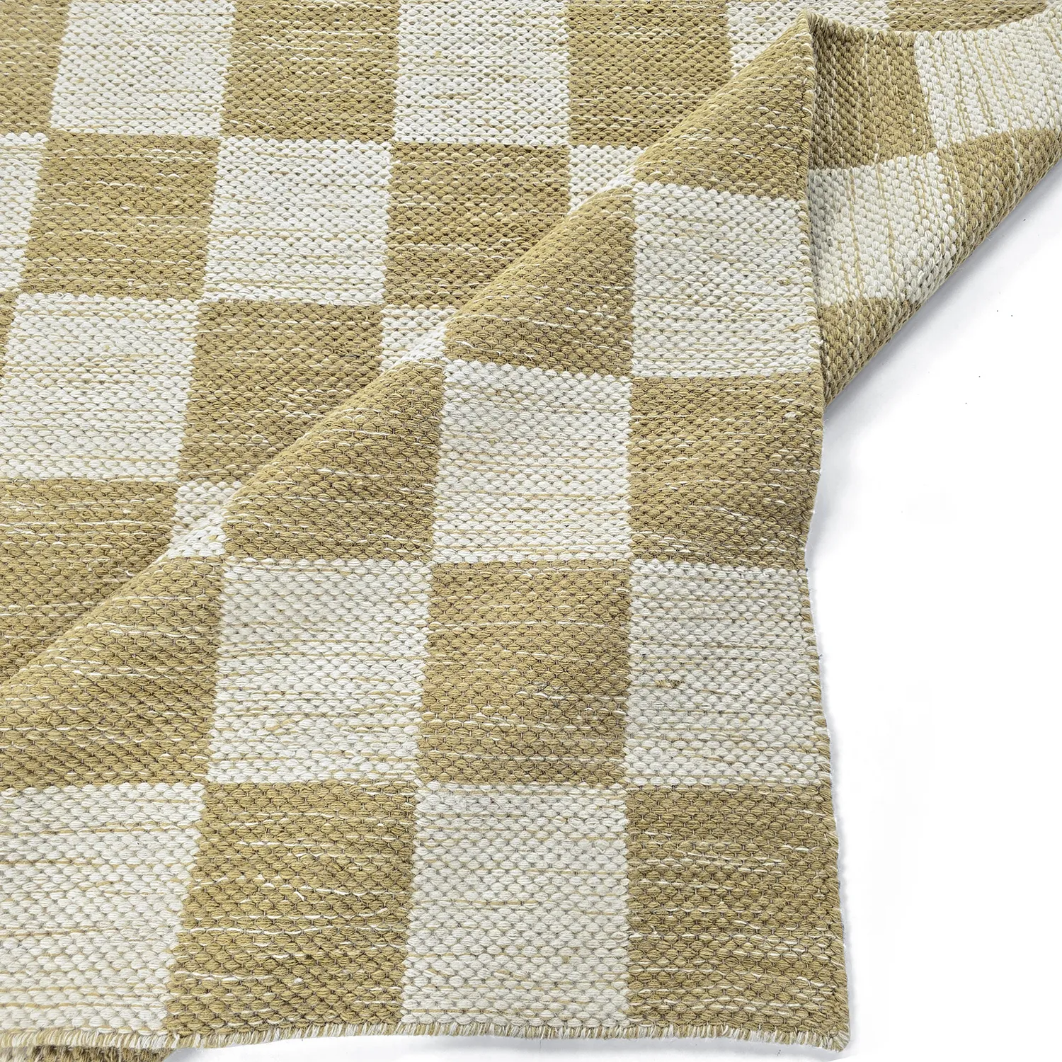 Wool rug - Dundee (yellow/white)