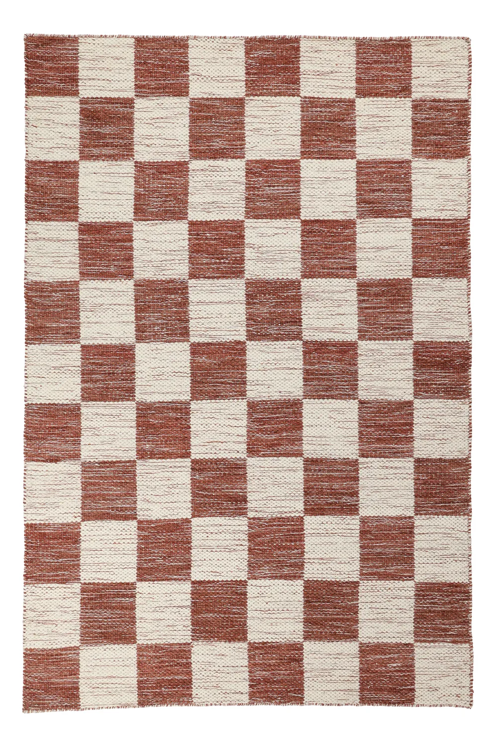 Wool rug - Dundee (red/white)