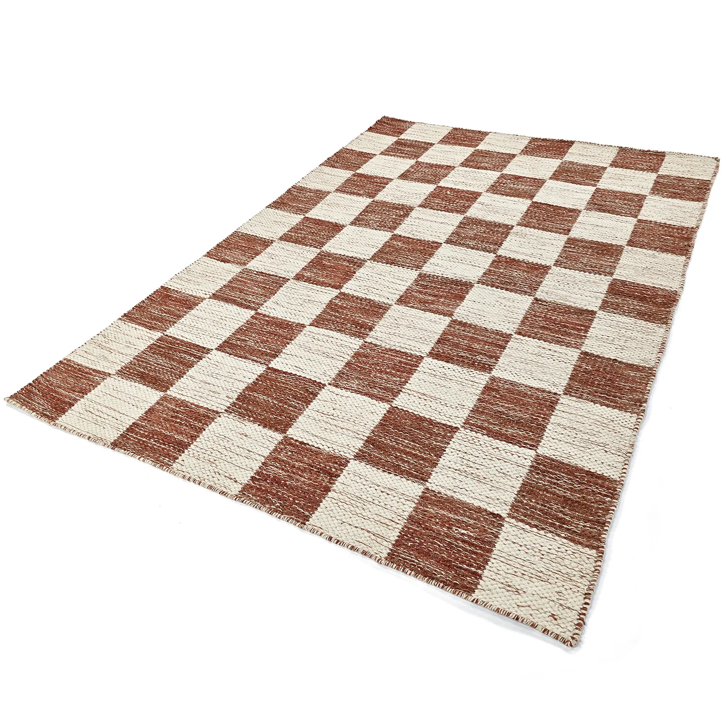 Wool rug - Dundee (red/white)
