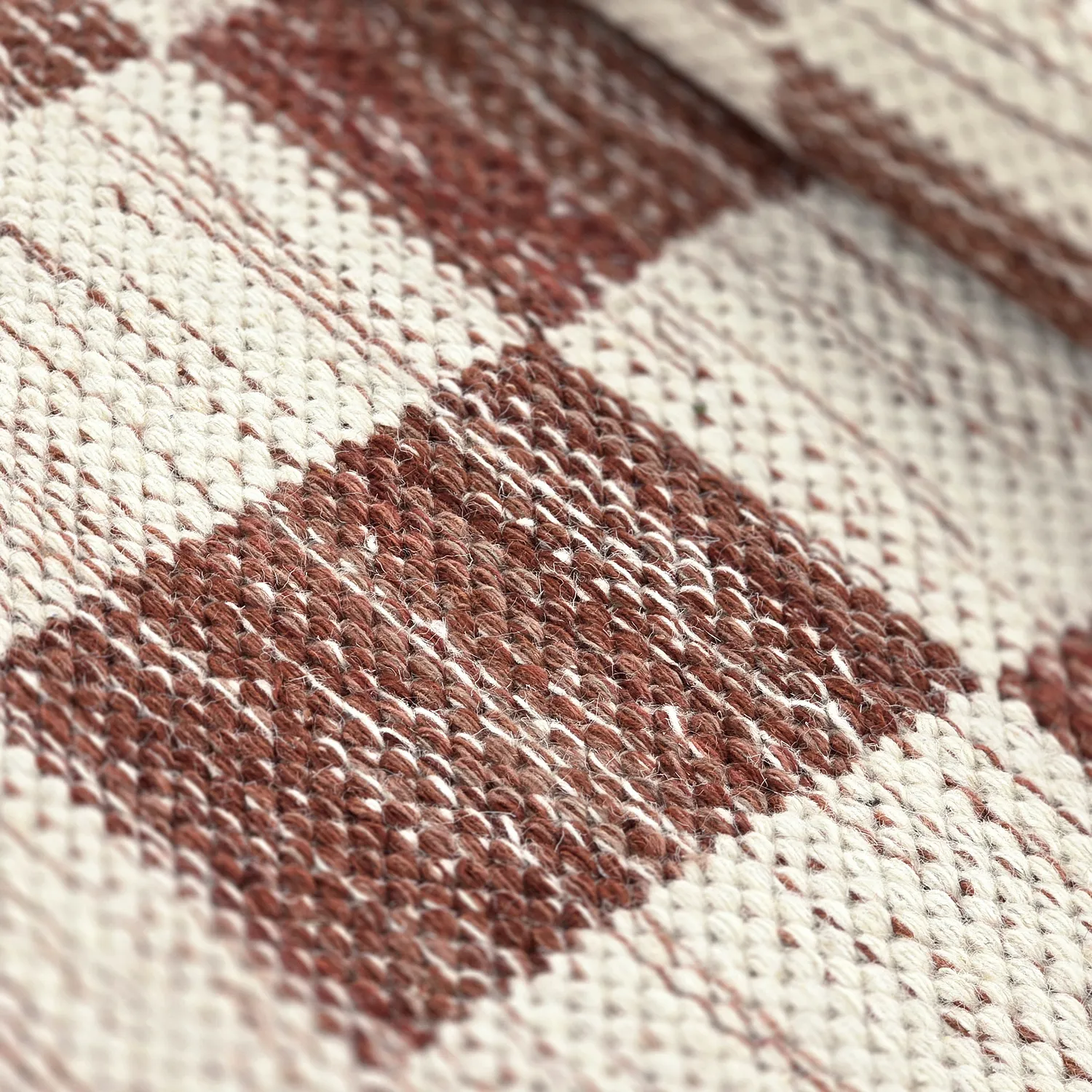 Wool rug - Dundee (red/white)