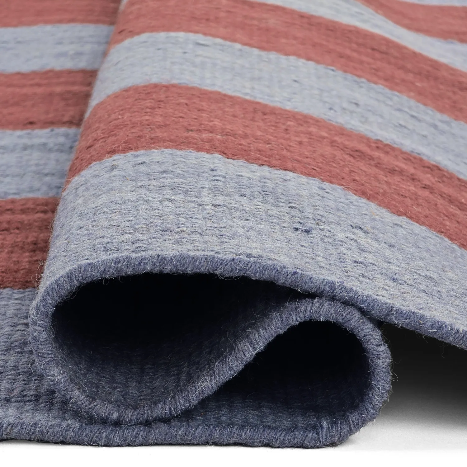 Wool rug - Garine (blue/red)