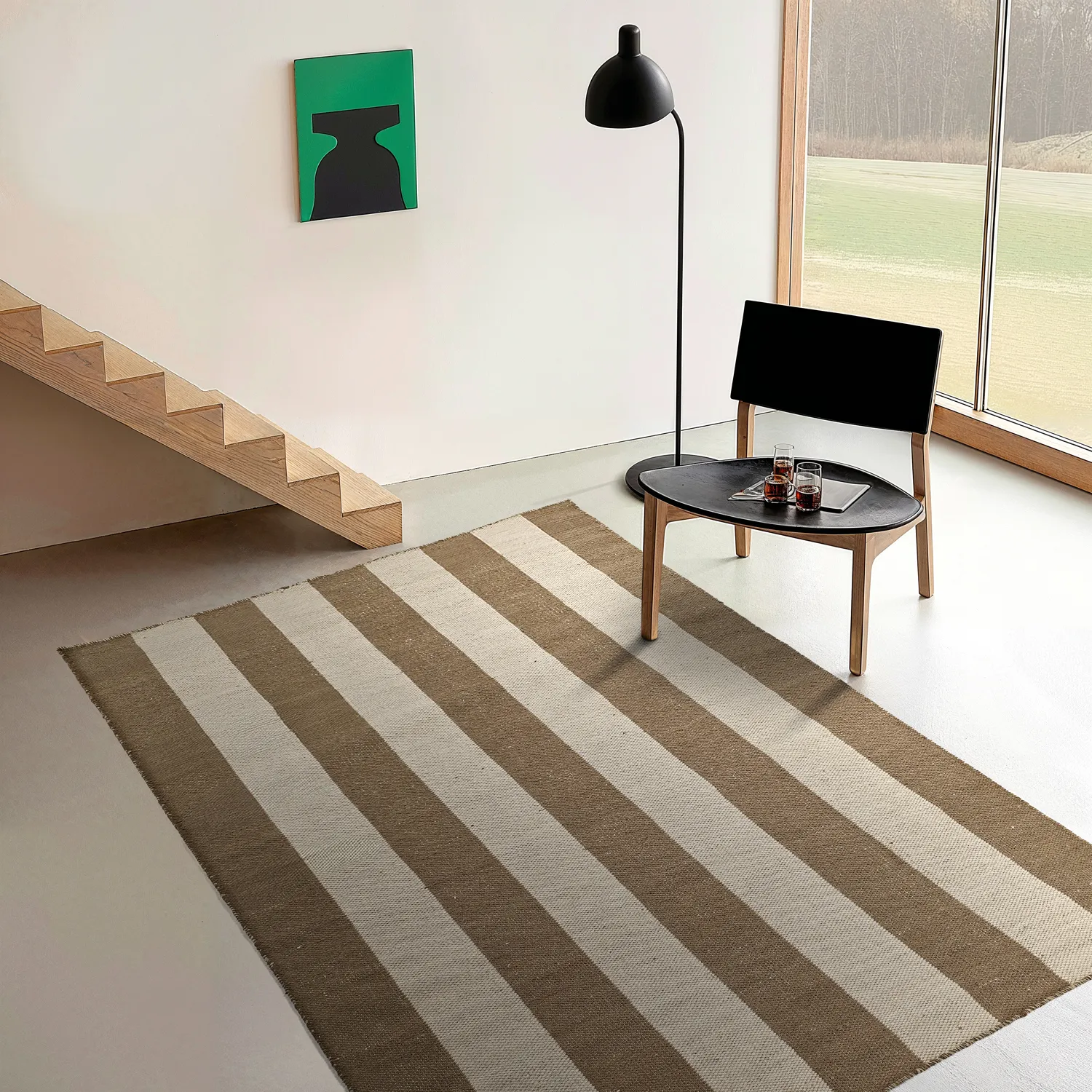 Wool rug - Garine (brown/beige)