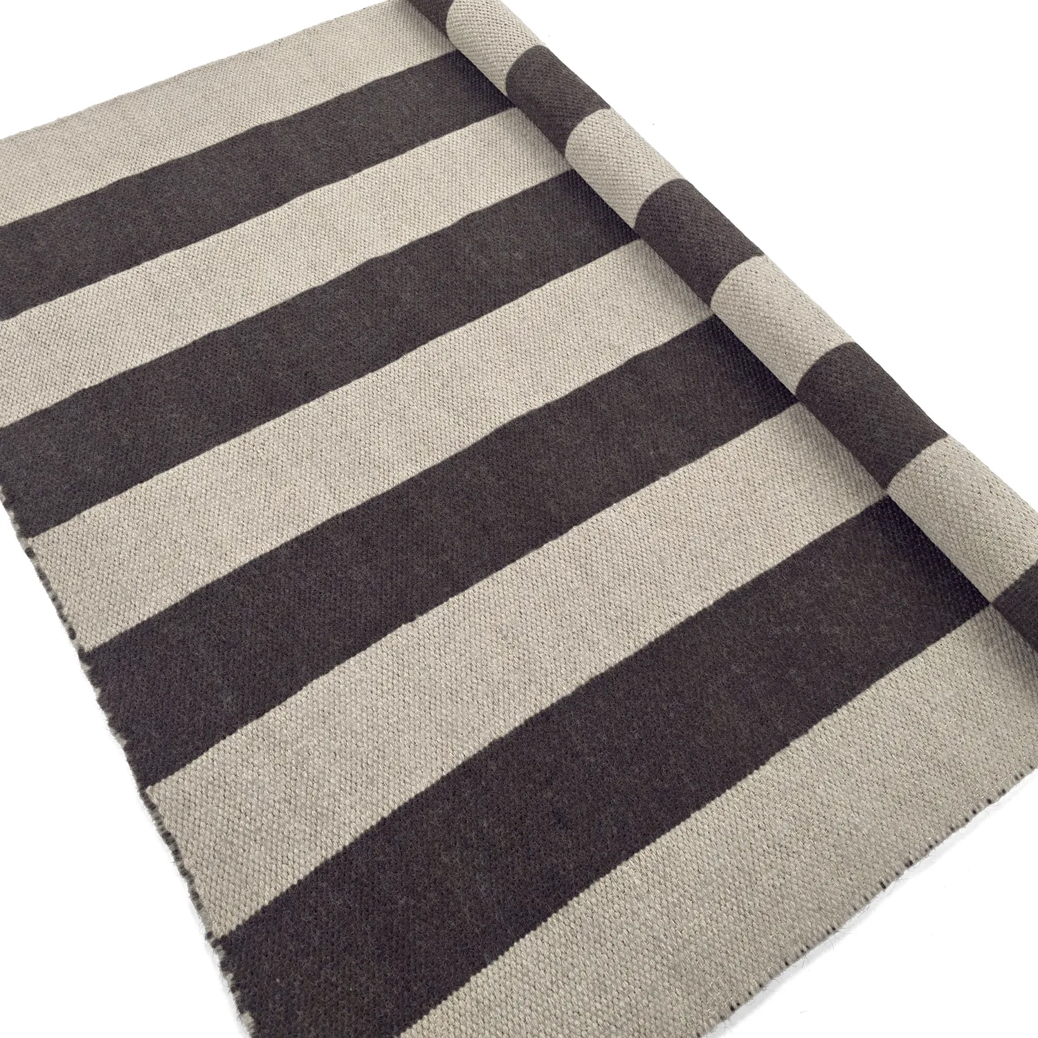 Wool rug - Garine (black/beige)