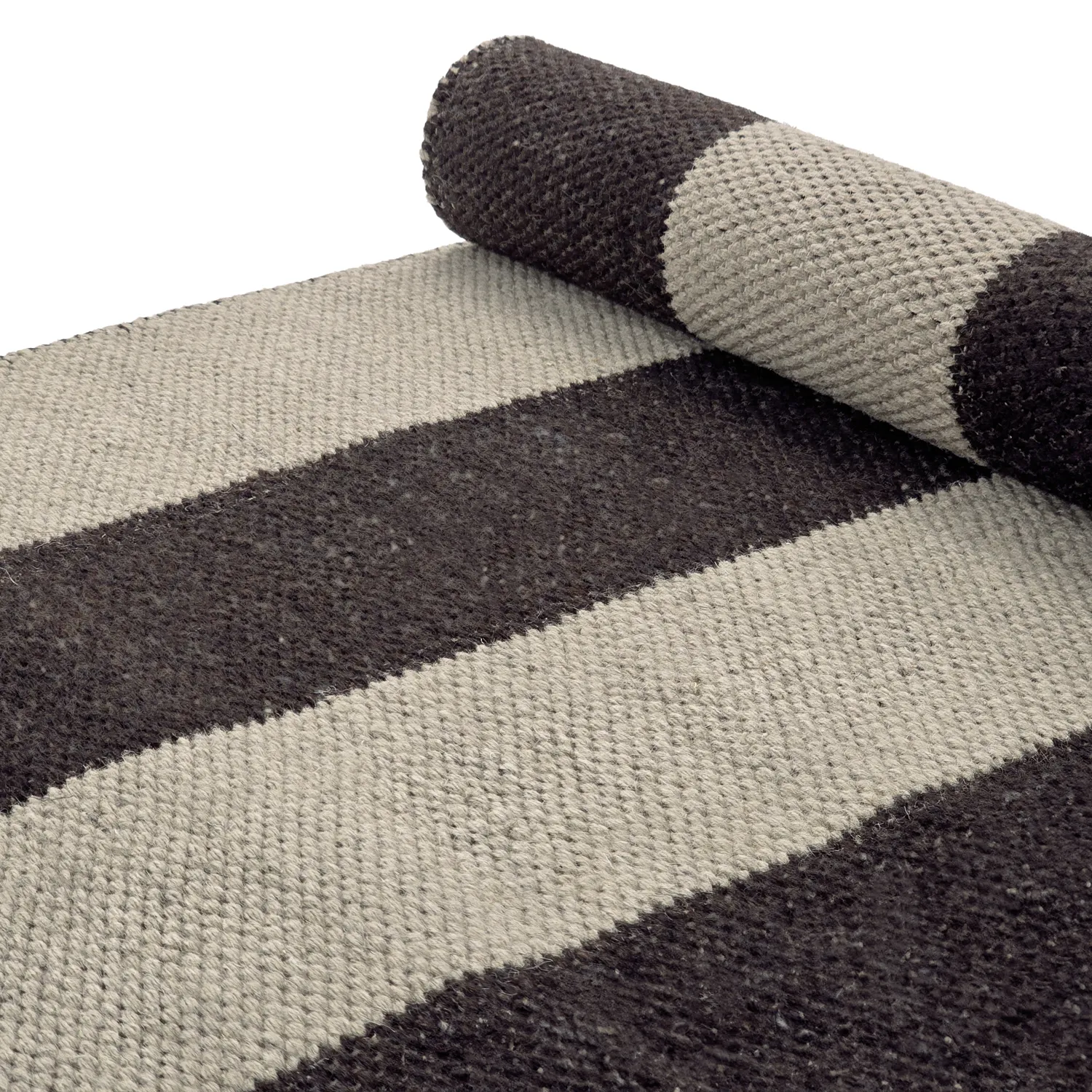 Wool rug - Garine (black/beige)