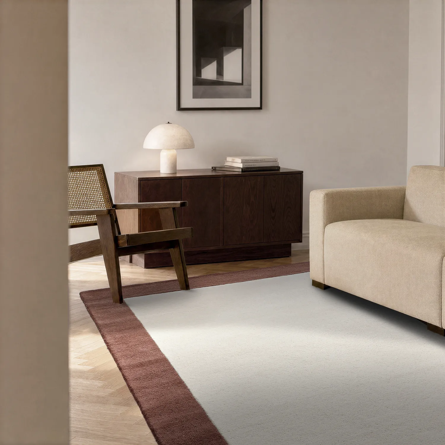 Wool rug - Gaya Hand Tufted Wool Premium (cream/brown)