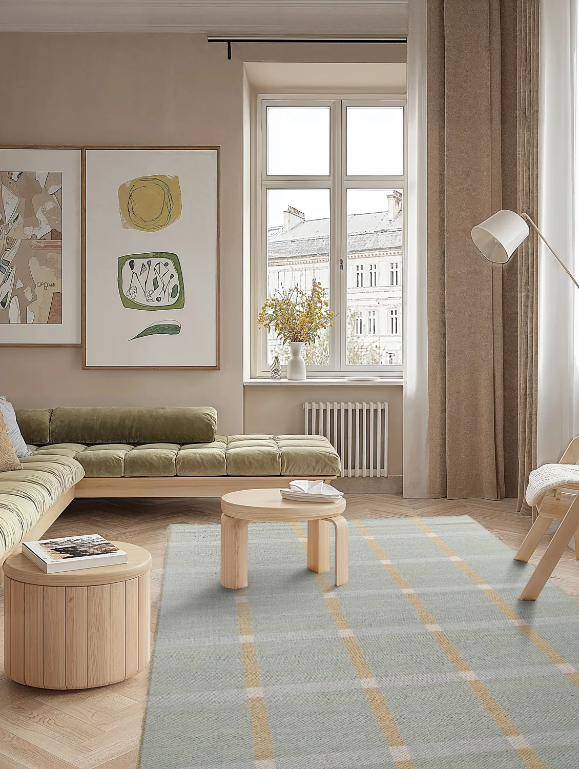 Wool rug - Gingham (no. 6)