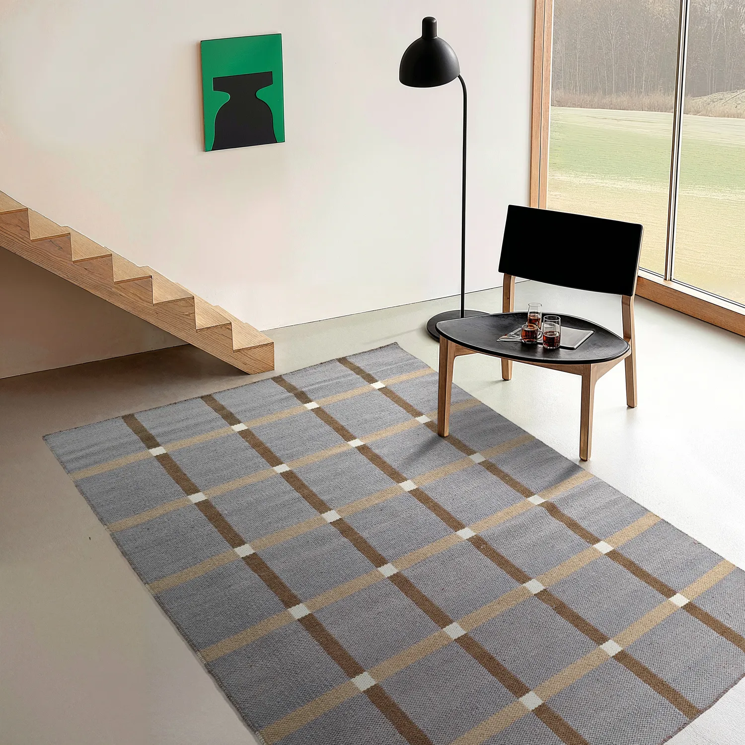 Wool rug - Gingham (no. 7)
