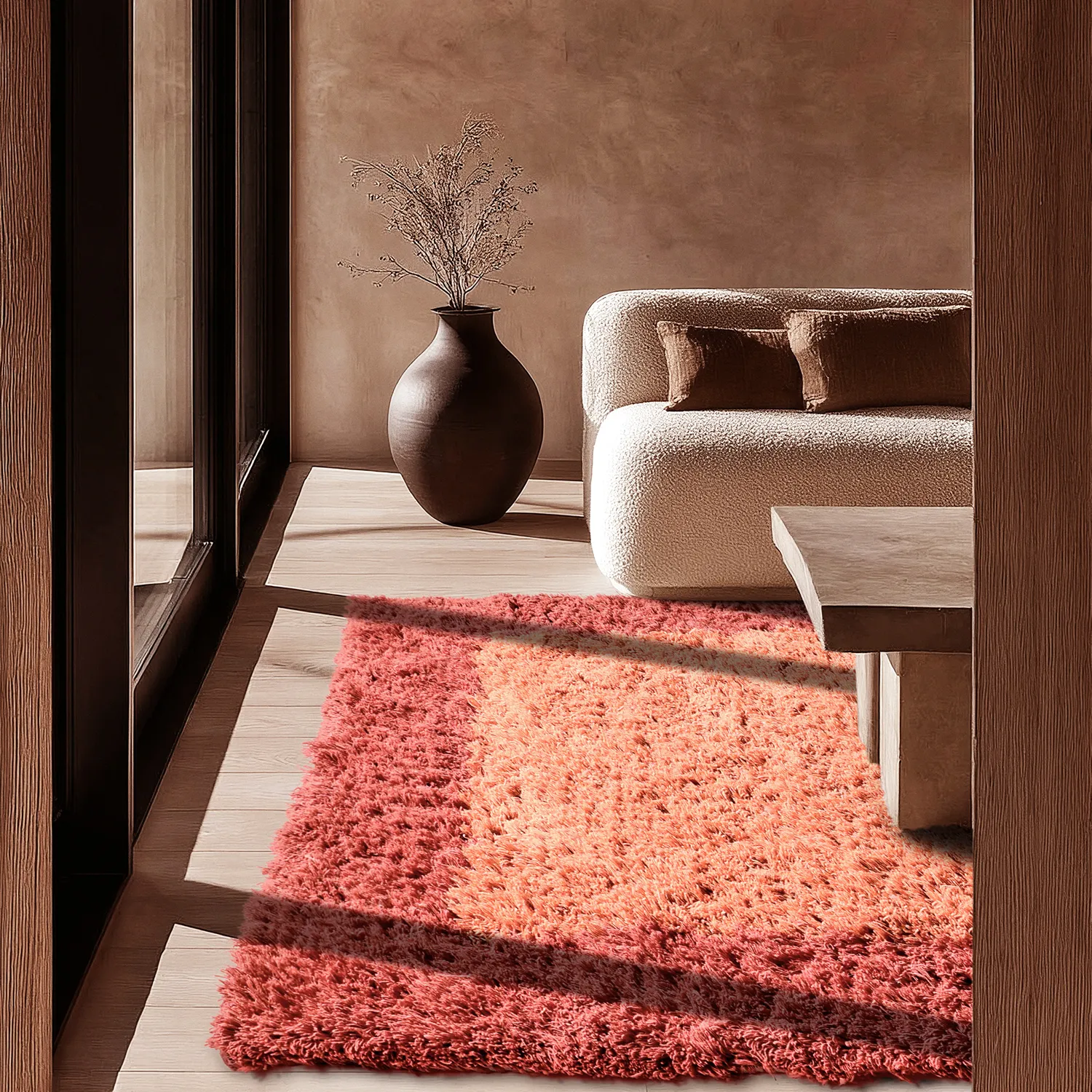 Wool rug - Khenifra Handknot Wool Premium (orange/red)